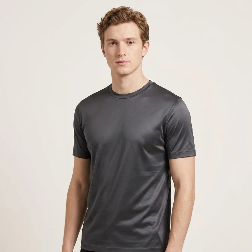 Verona Soft Lustre Tee Dark Grey