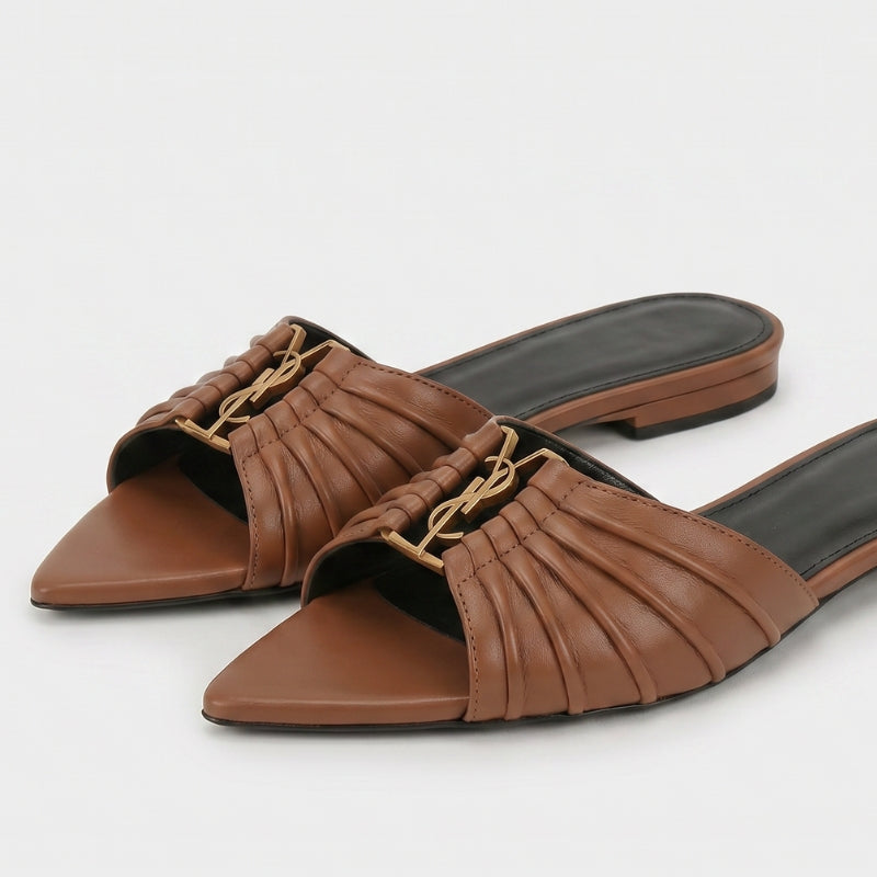 Capri Patent Flats Brown