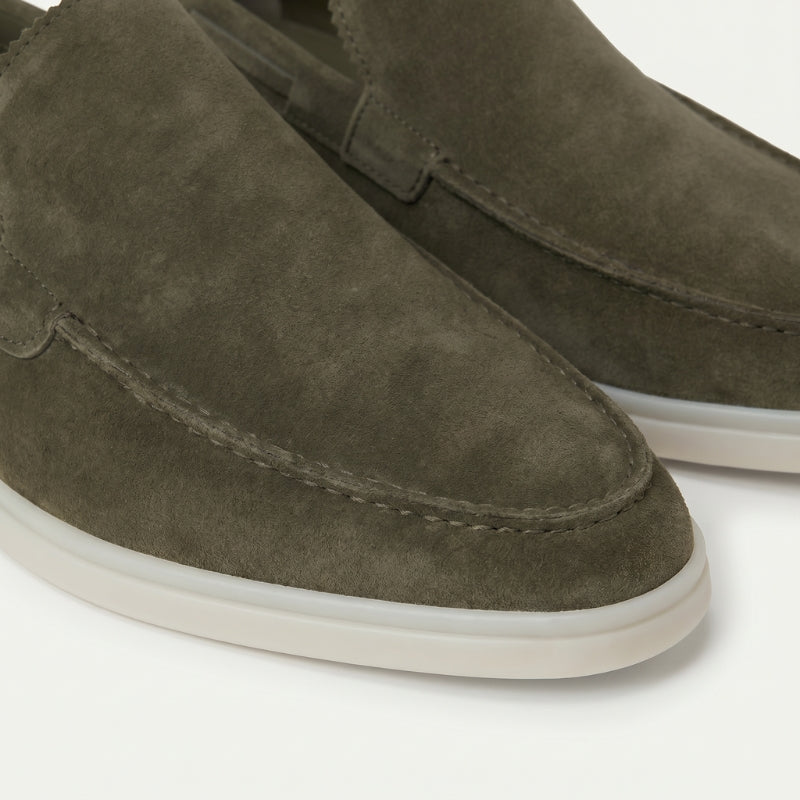 Milano Classic Loafer Suede Olive Green
