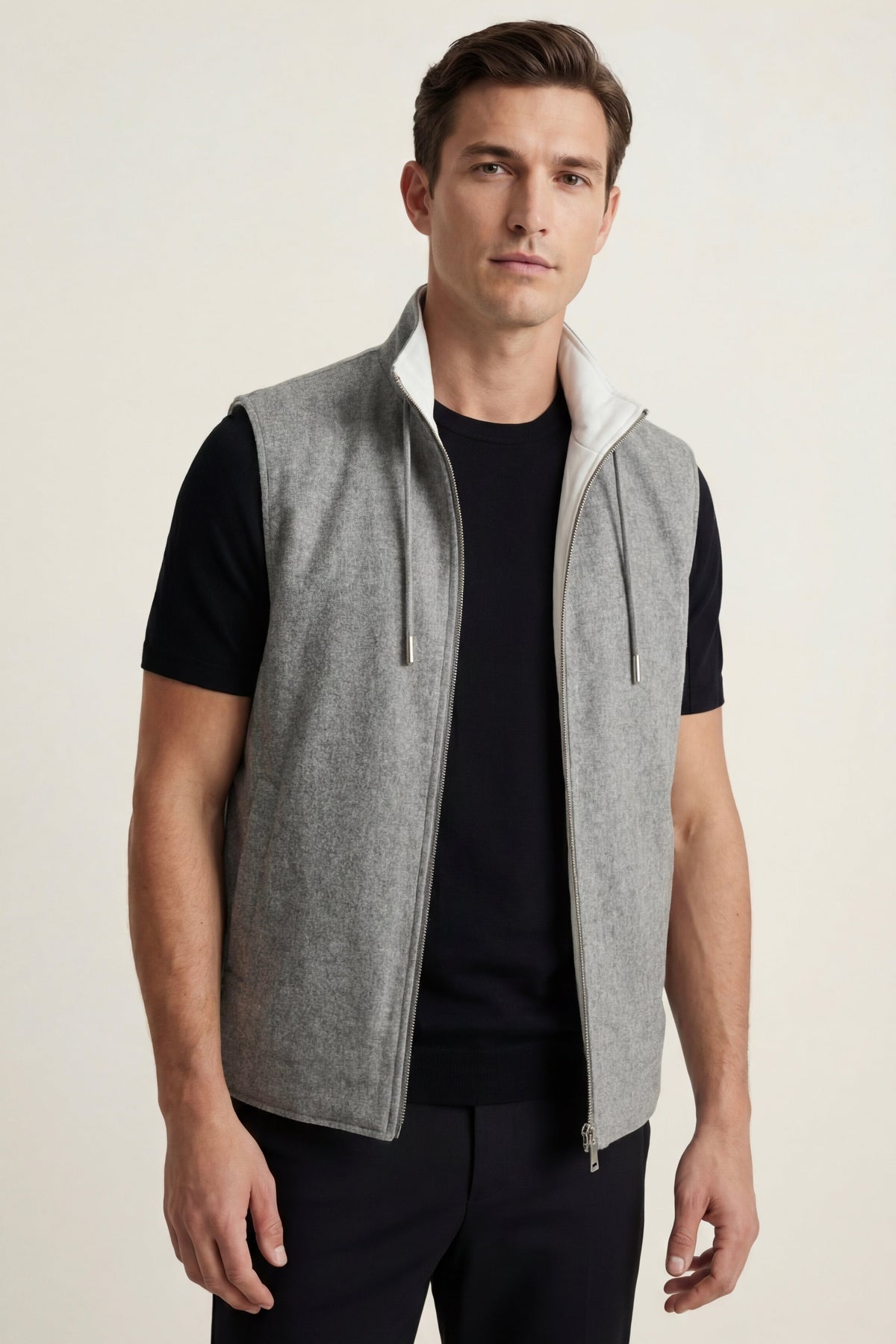 Merano Reversible Vest Ivory
