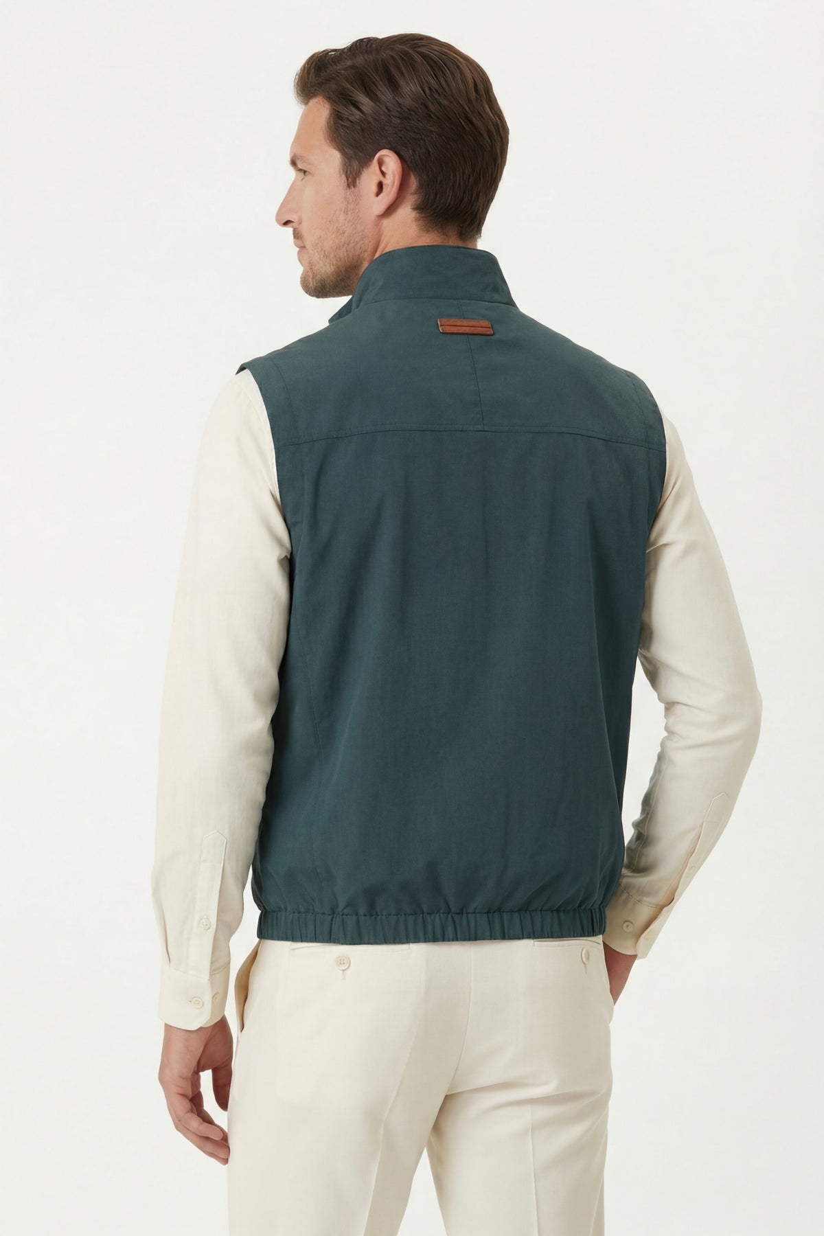 Lecco Stand-Collar Zip Vest Pino