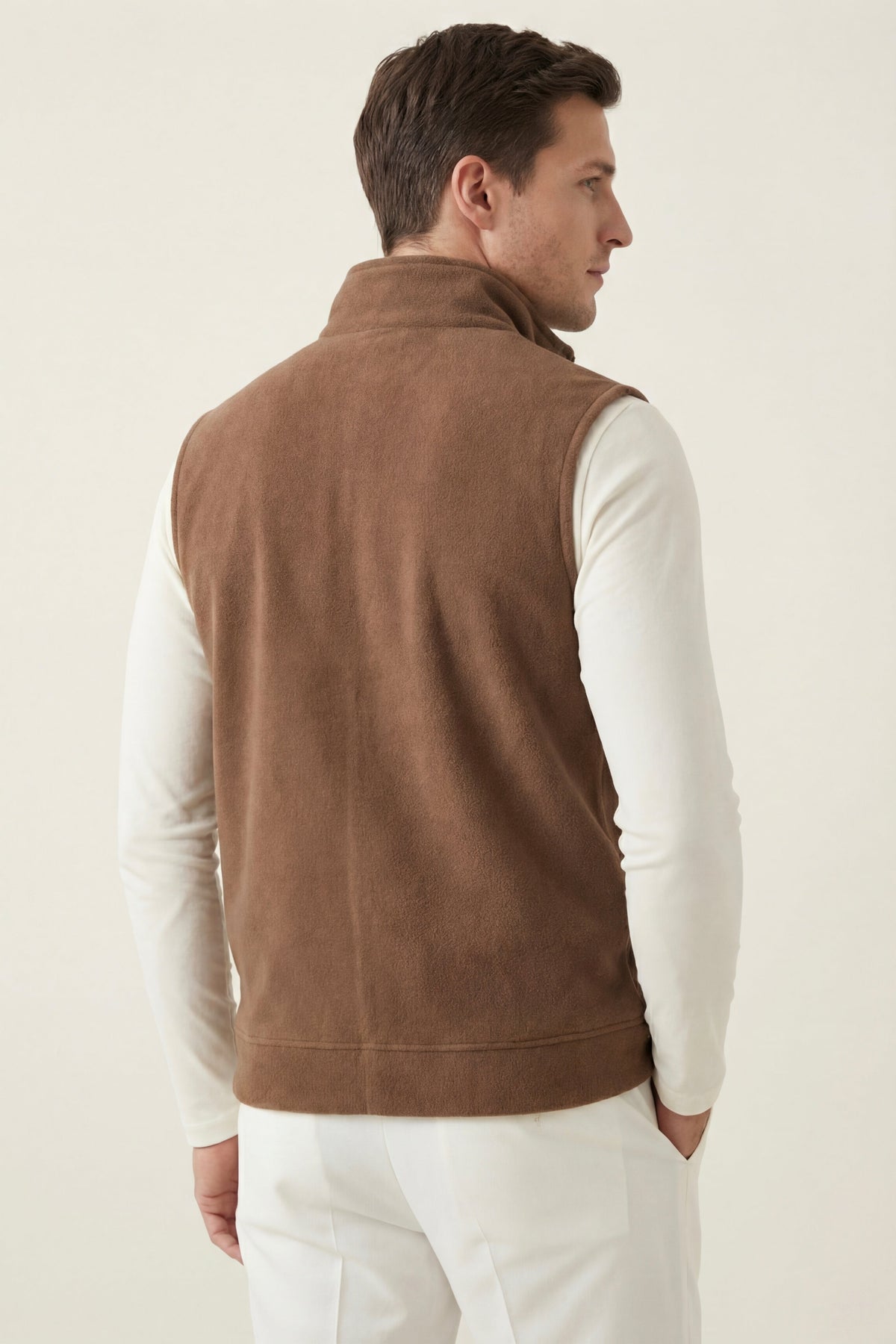 Livigno Brushed Fleece Vest Espresso