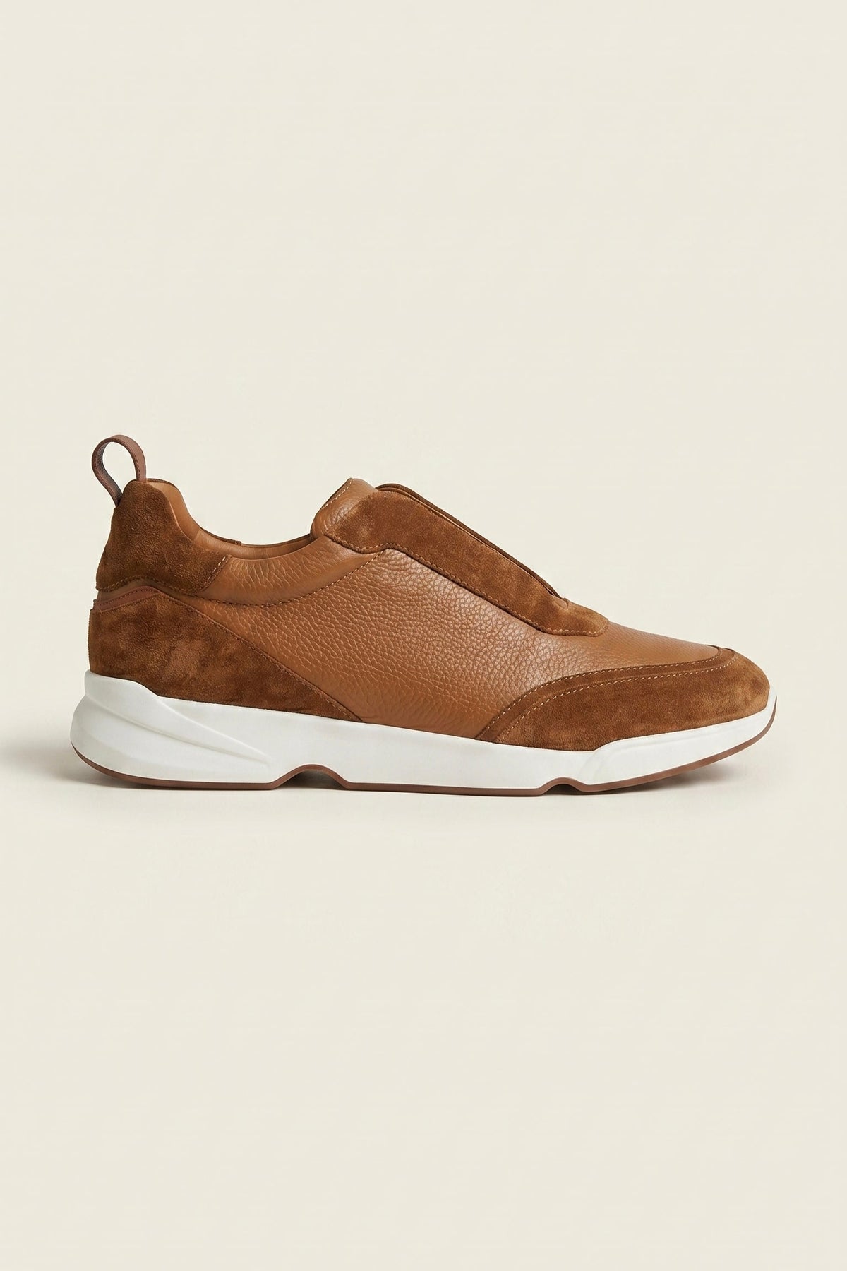 Livorno Leather Slip-On Runner Camel Brown