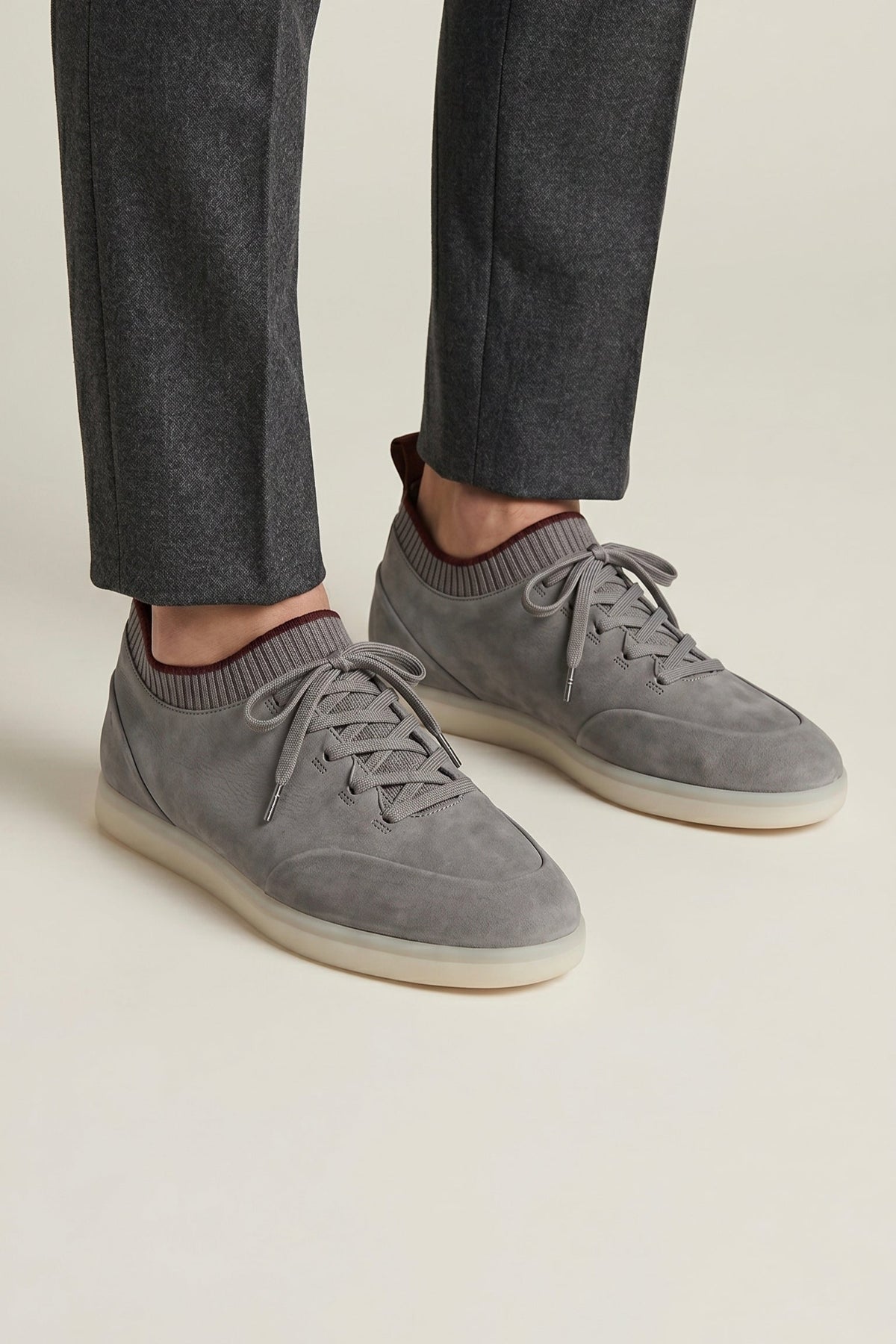 Lugano Nubuck Sneaker Light Grey