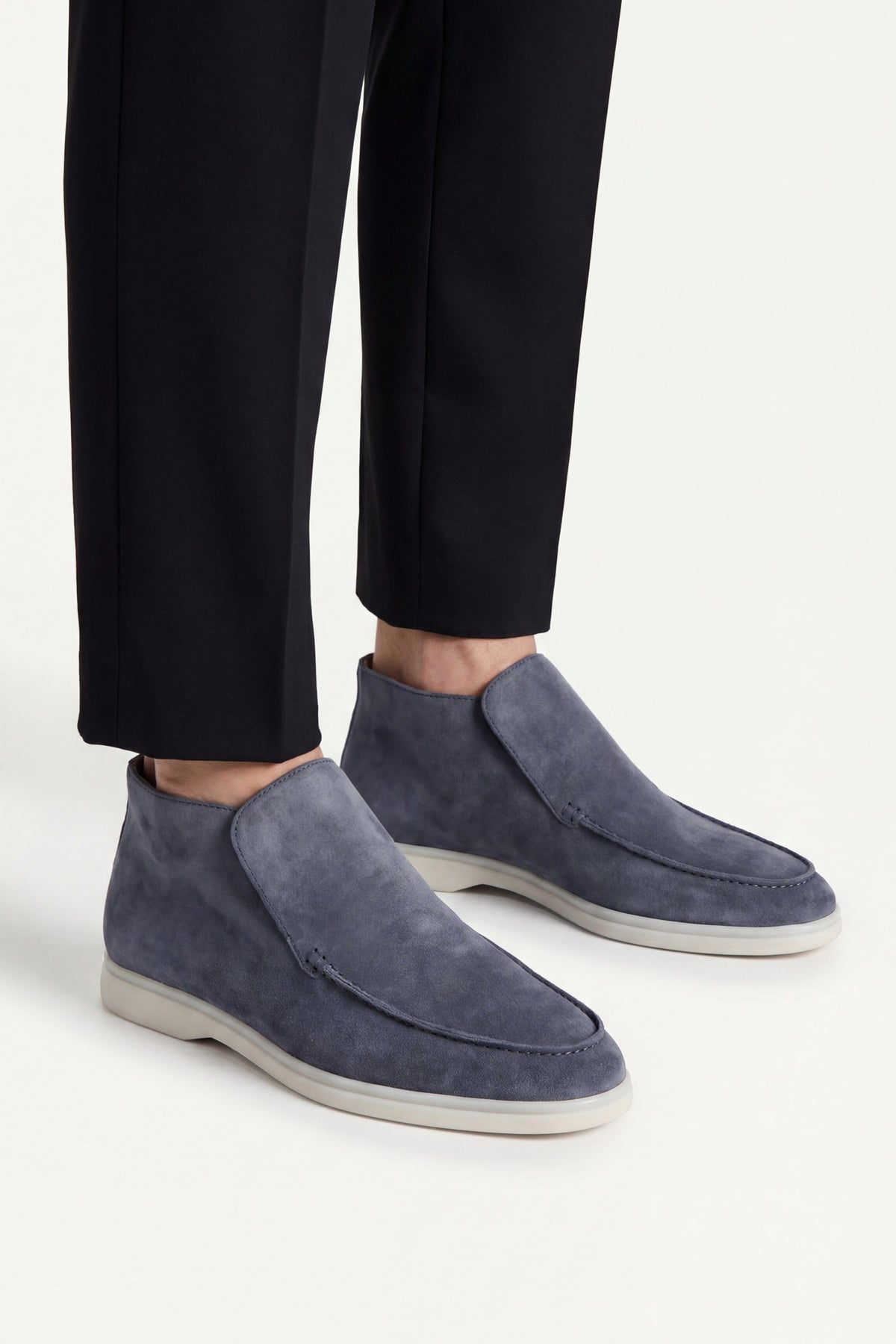Milano City Loafer Suede Steel Blue
