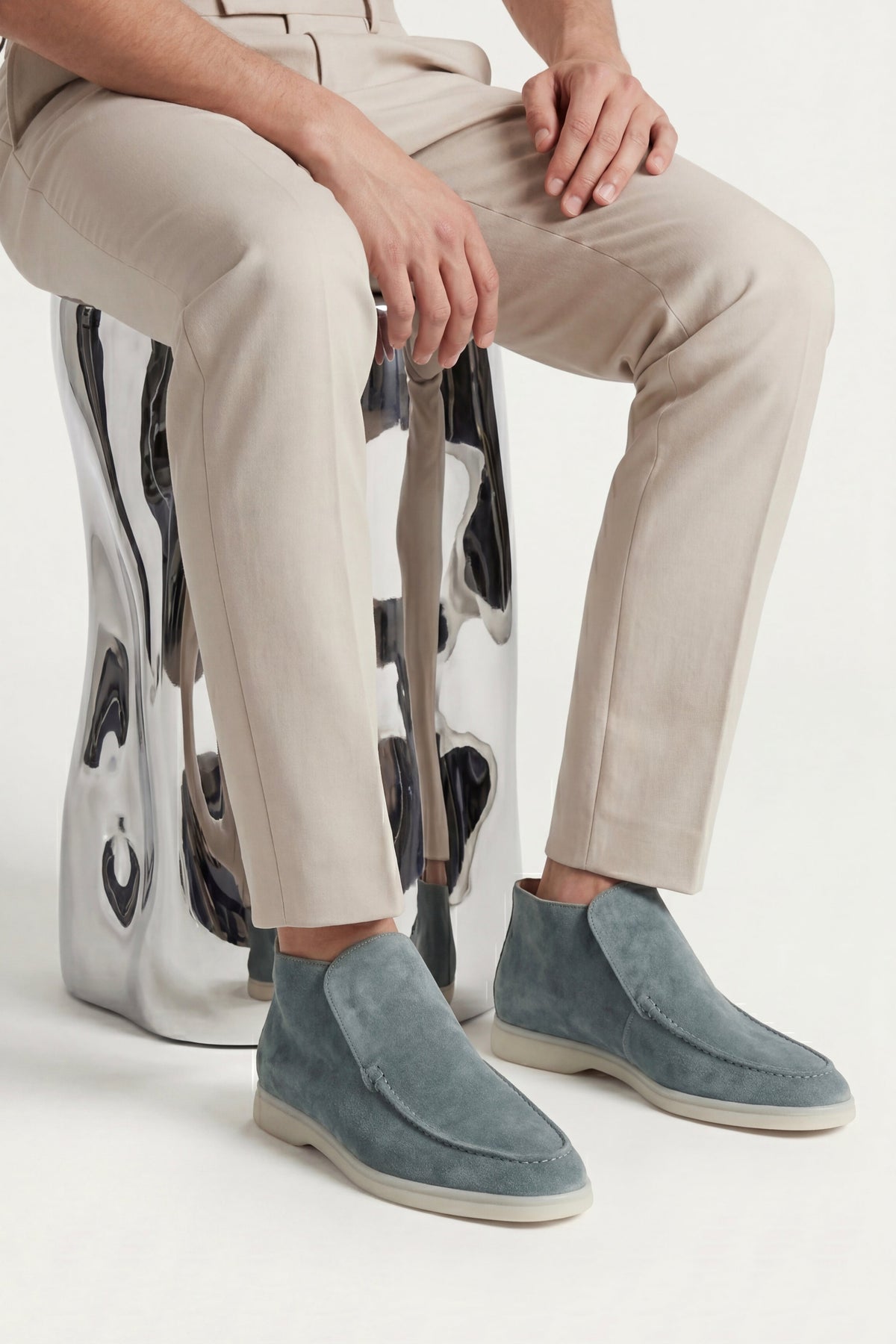 Milano City Loafer Suede Slate Blue