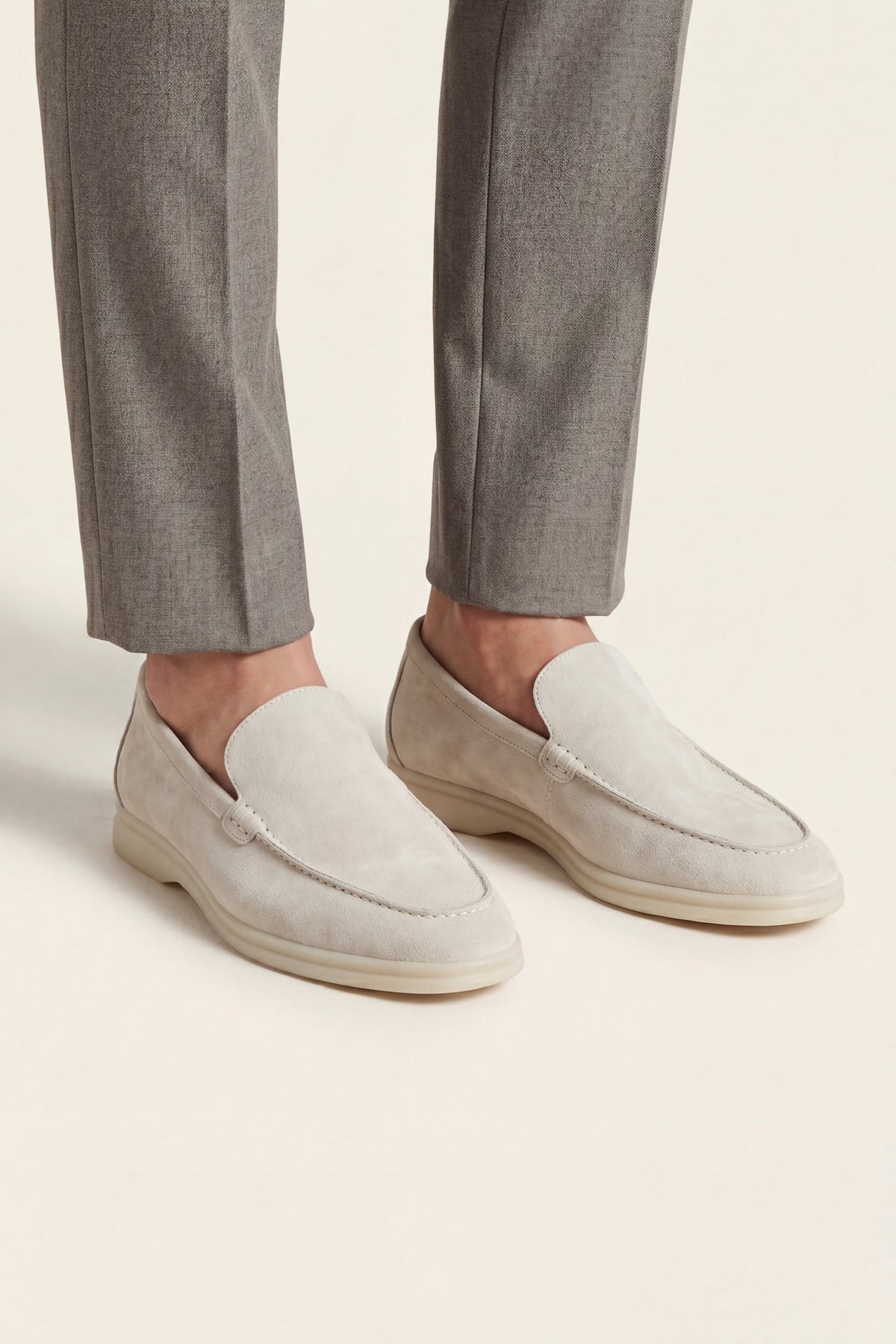 Milano Classic Loafer Suede Chalk White