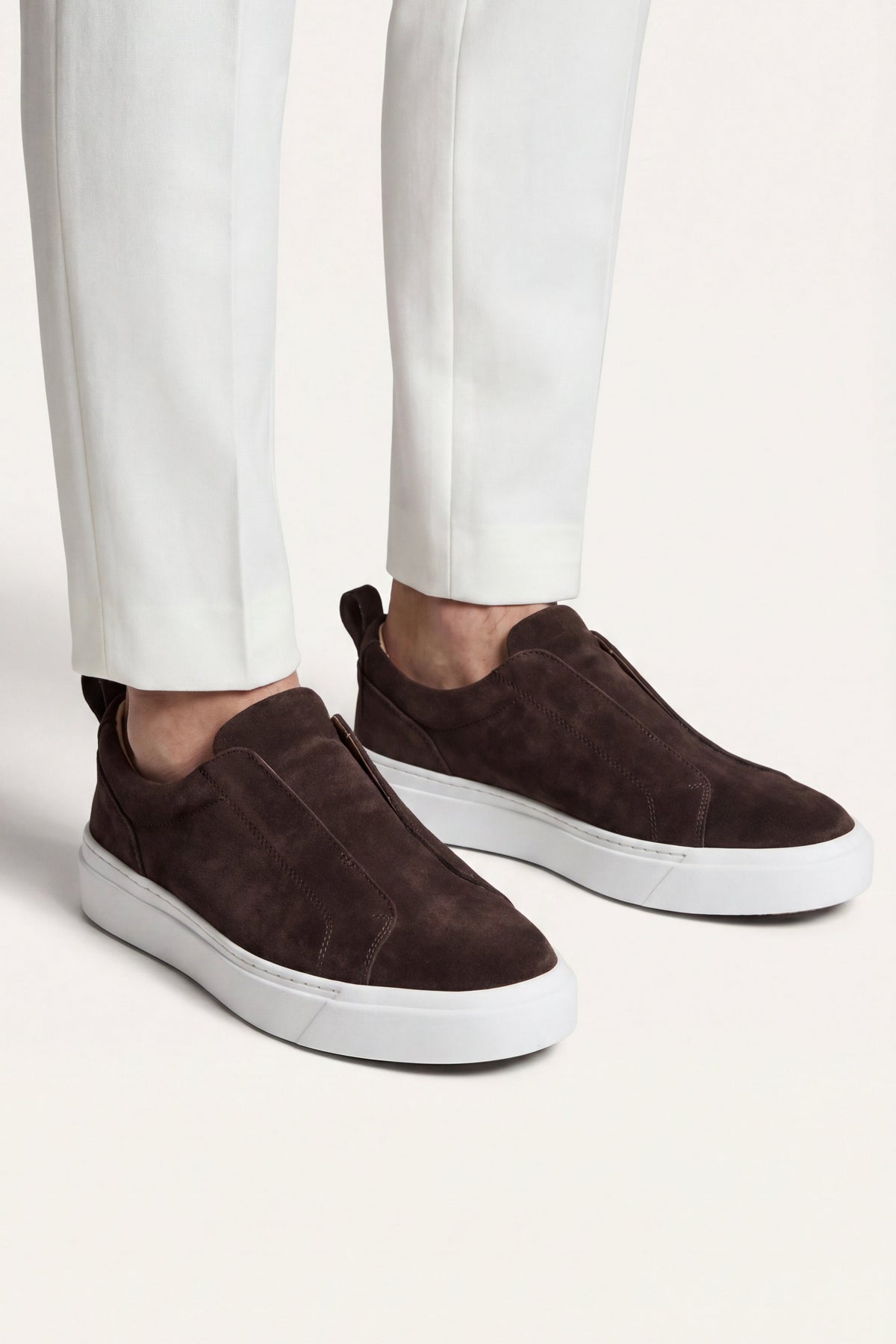 Ancona Suede Slip-On Dark Brown