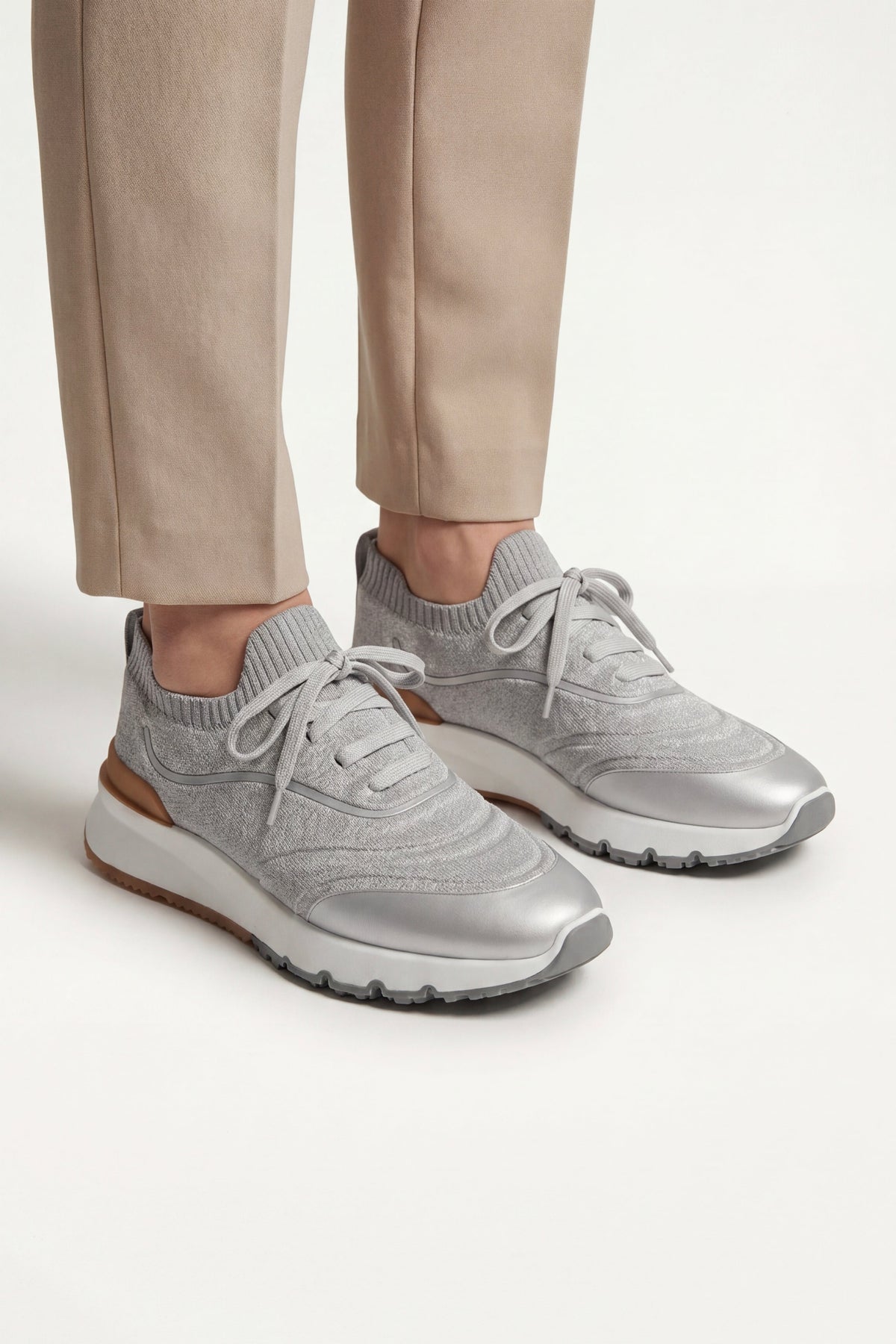 Firenze Knit Runner Light Grey