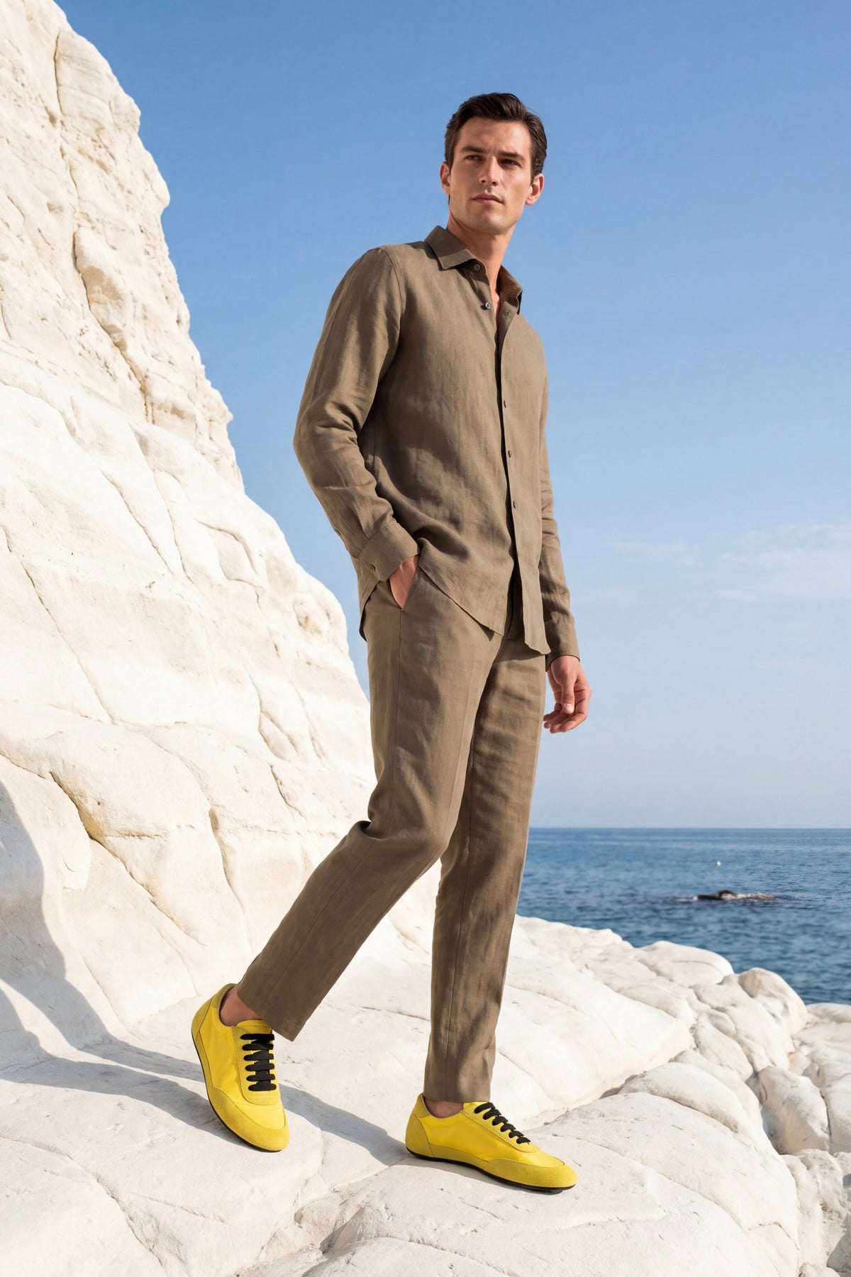 Rapallo Nylon Sneaker Mustard Yellow