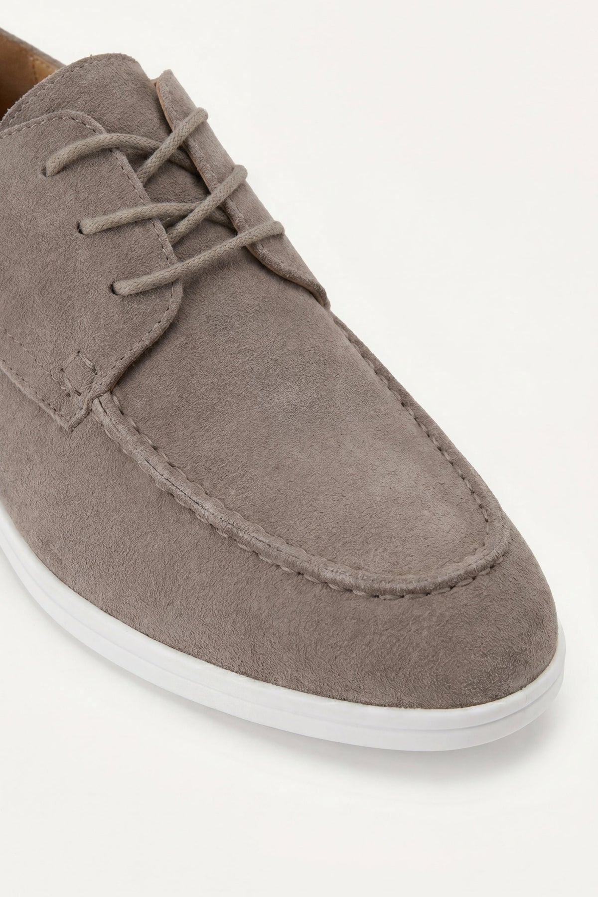 Rimini Suede Boat Shoe Taupe Grey