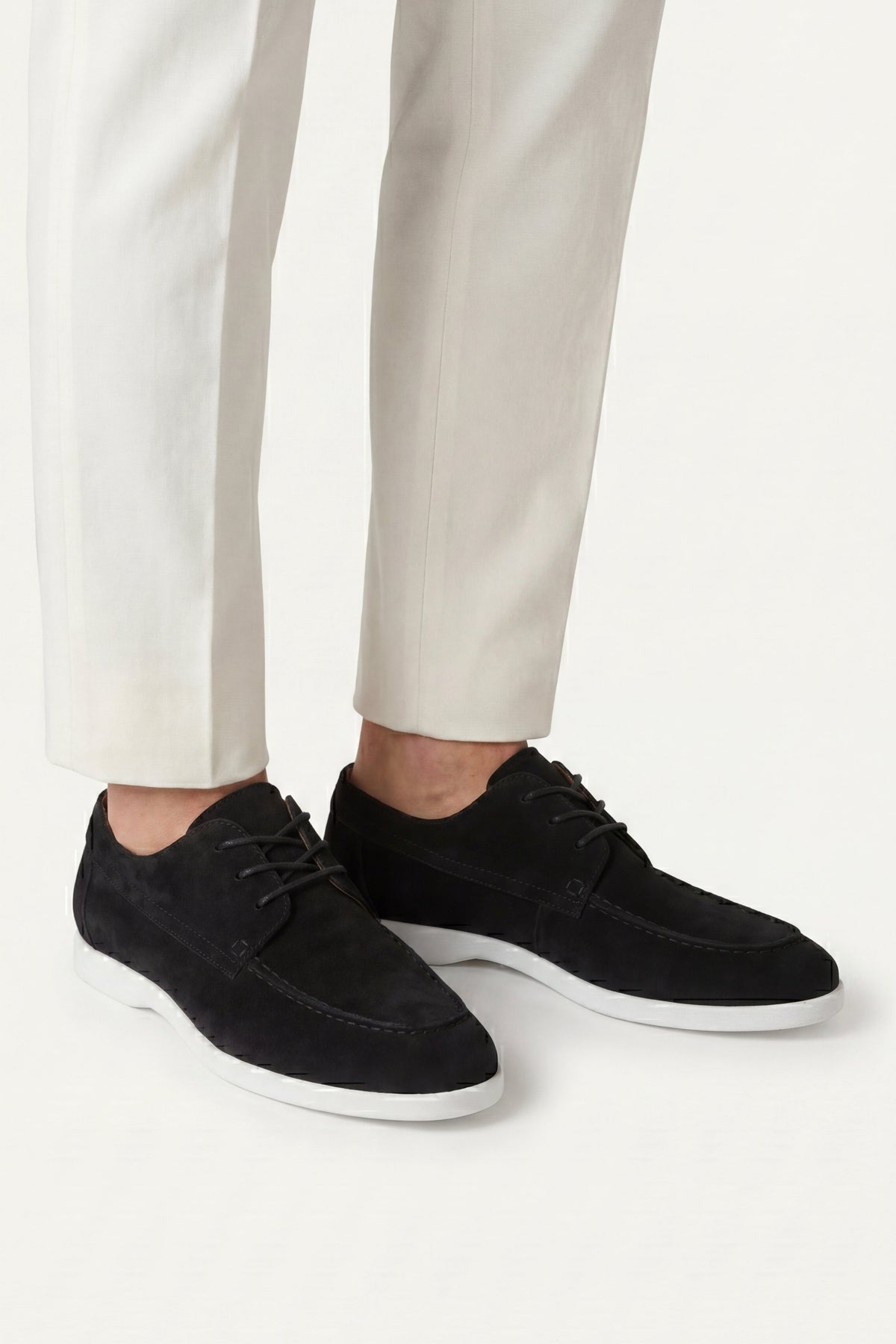 Rimini Suede Boat Shoe Taupe Grey