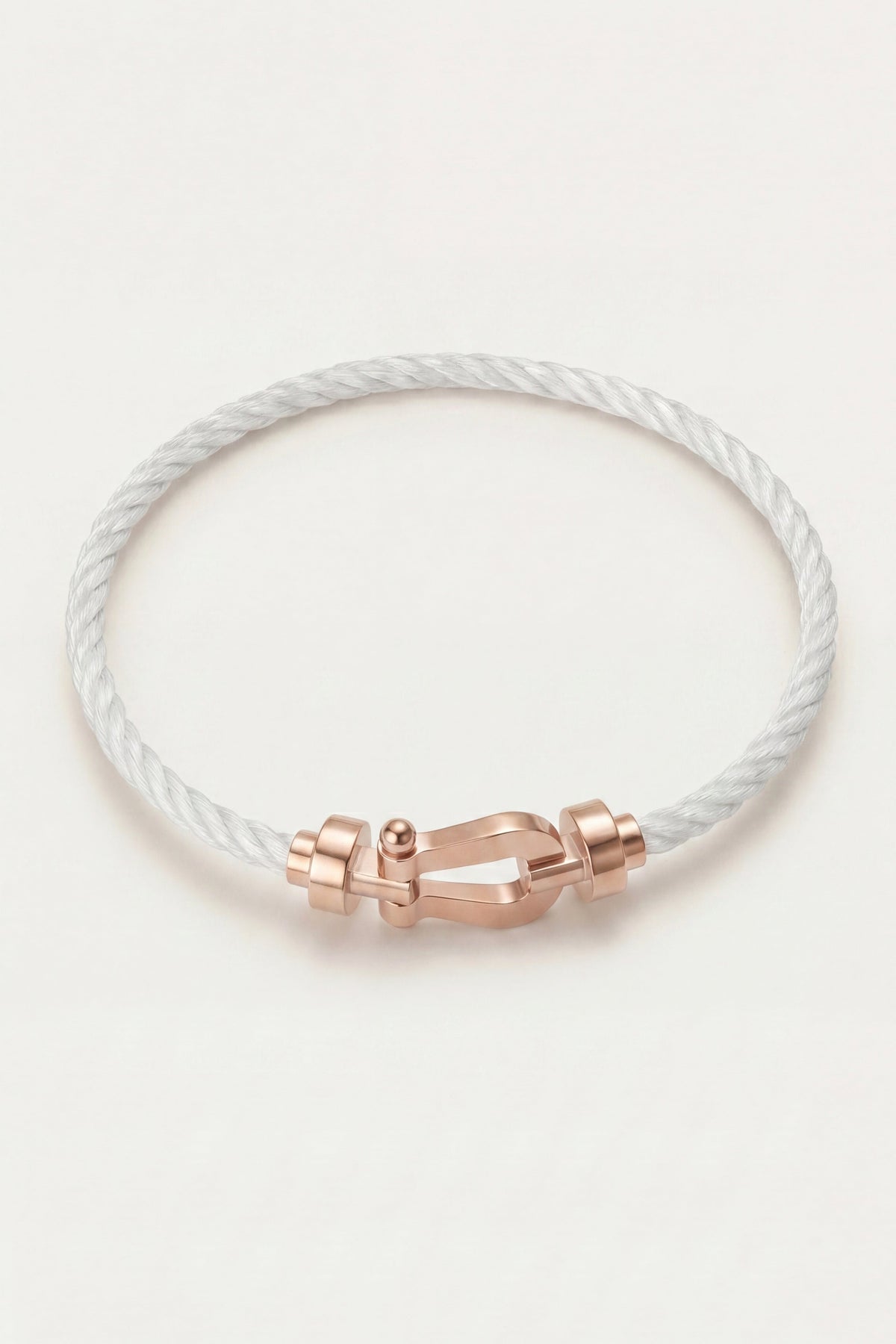 Levanto Rose Gold Rope Bracelet Chalk White