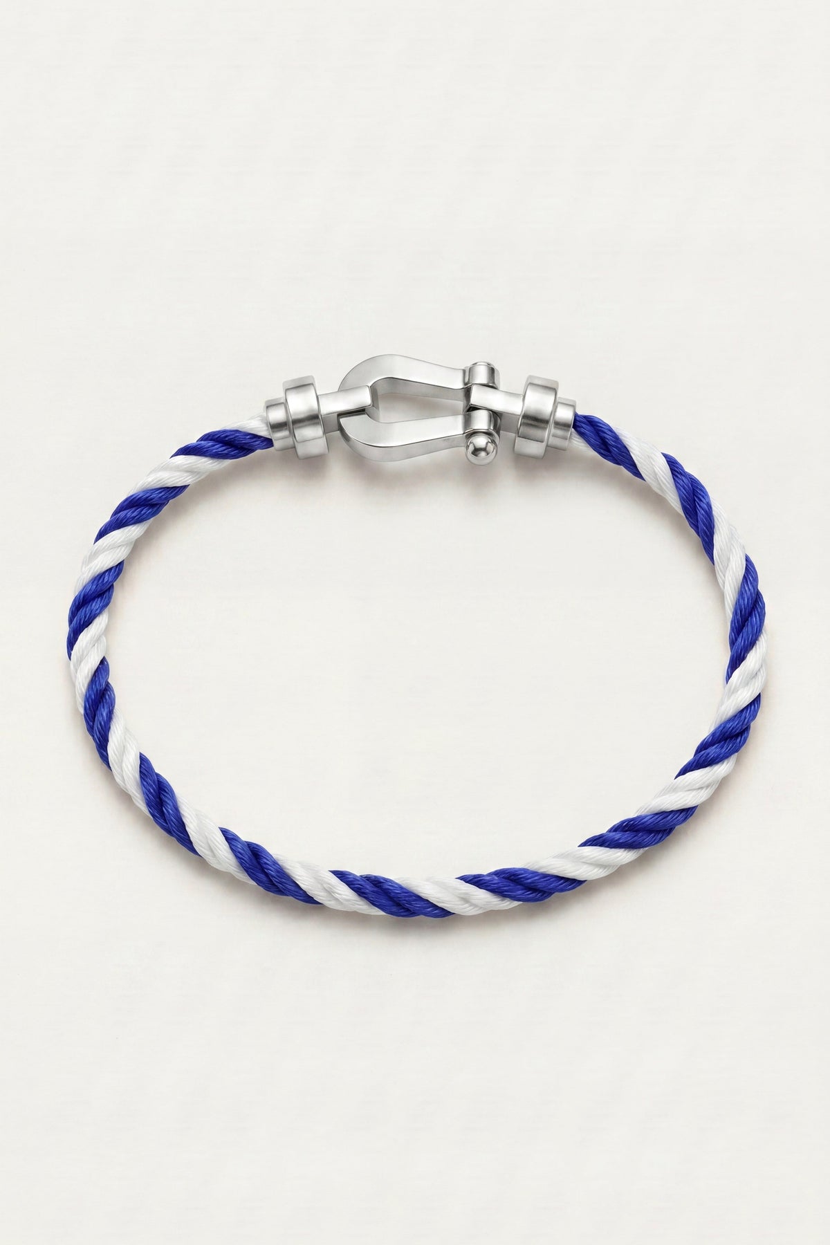 Levanto Platinum Rope Bracelet Blue/White