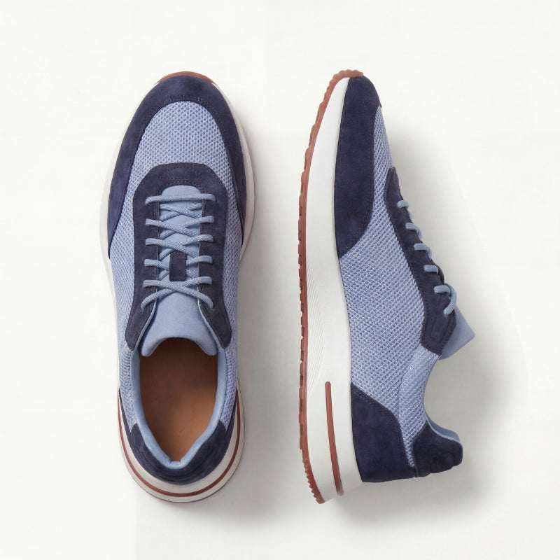Palazzo Runner Mesh Sky Navy