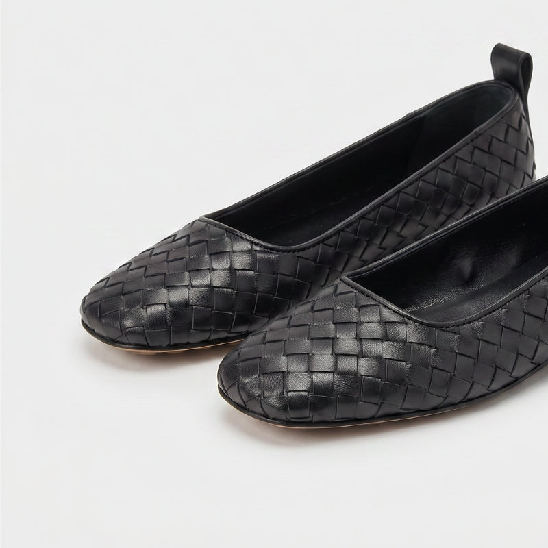 Riva Woven Ballet Shoes Women Black