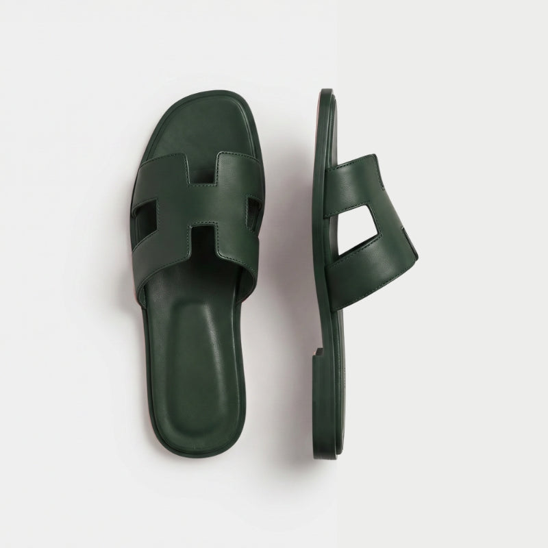 Riviera Flat Slide Women Green