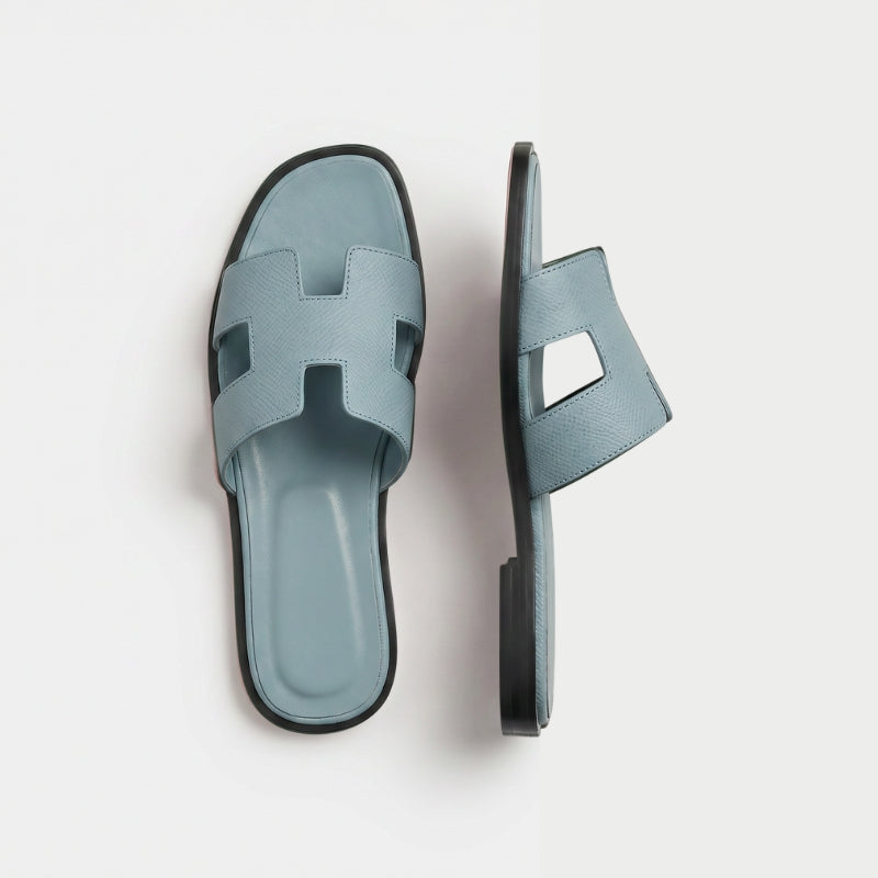 Riviera Flat Slide Women Baby Blue