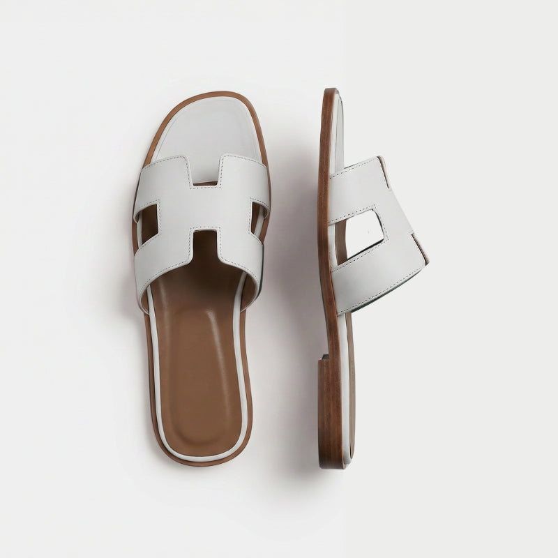 Riviera Flat Slide Women White