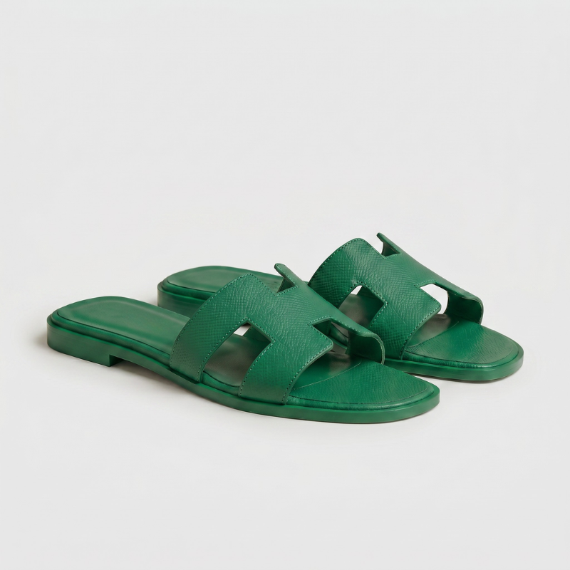 Riviera Flat Slide Women Emerald Green