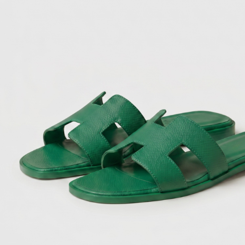 Riviera Flat Slide Women Emerald Green