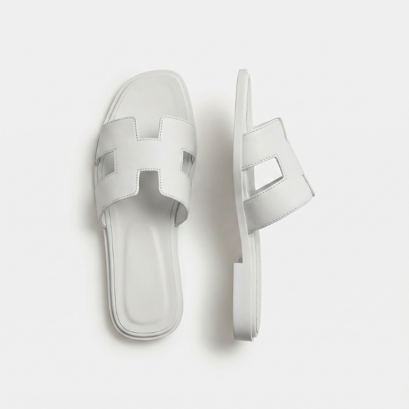 Riviera Flat Slide Women White