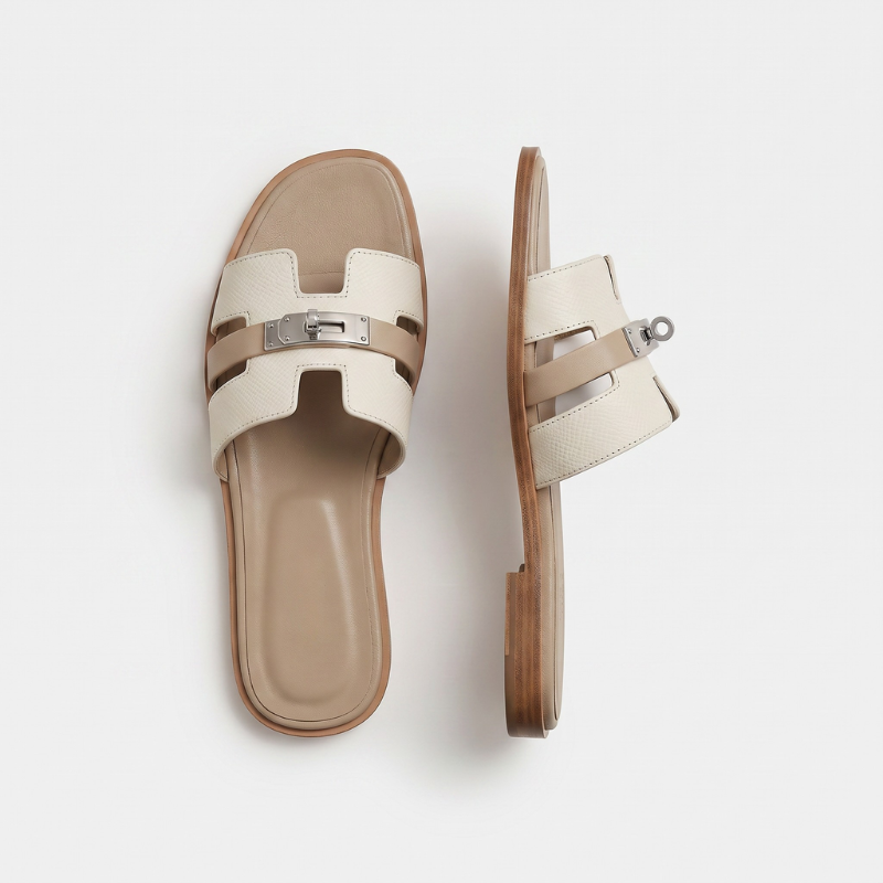 Marbella Slide Women Ivory Tan