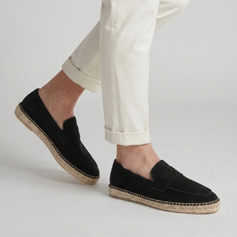 Ravello Espadrille Loafer Suede Black