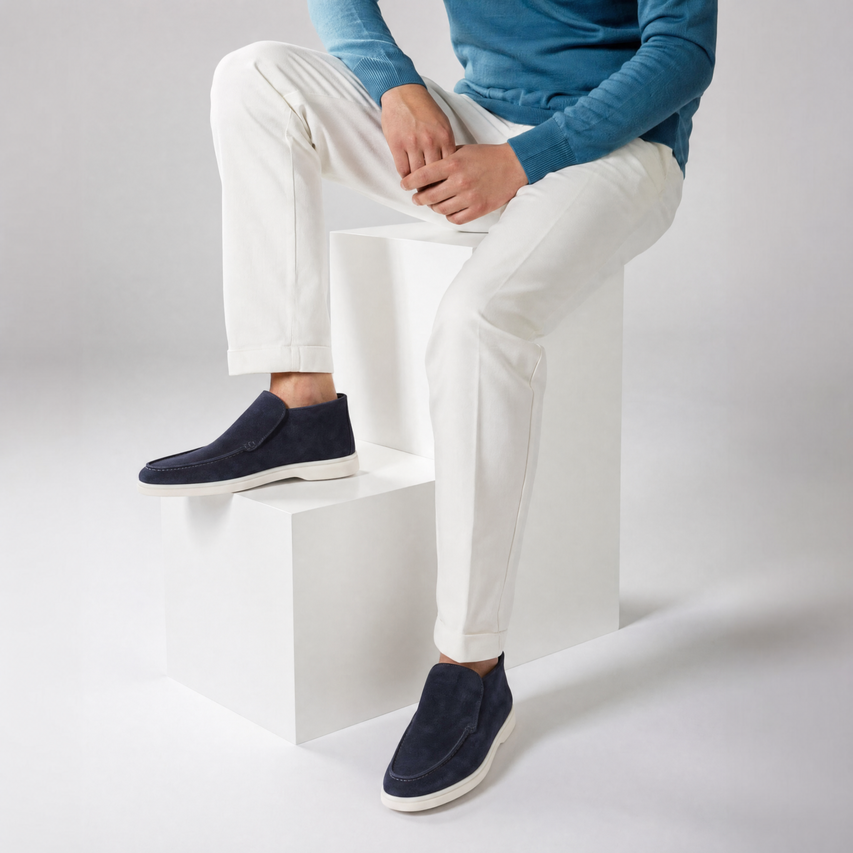 Milano City Loafer Suede Cobalt Blue
