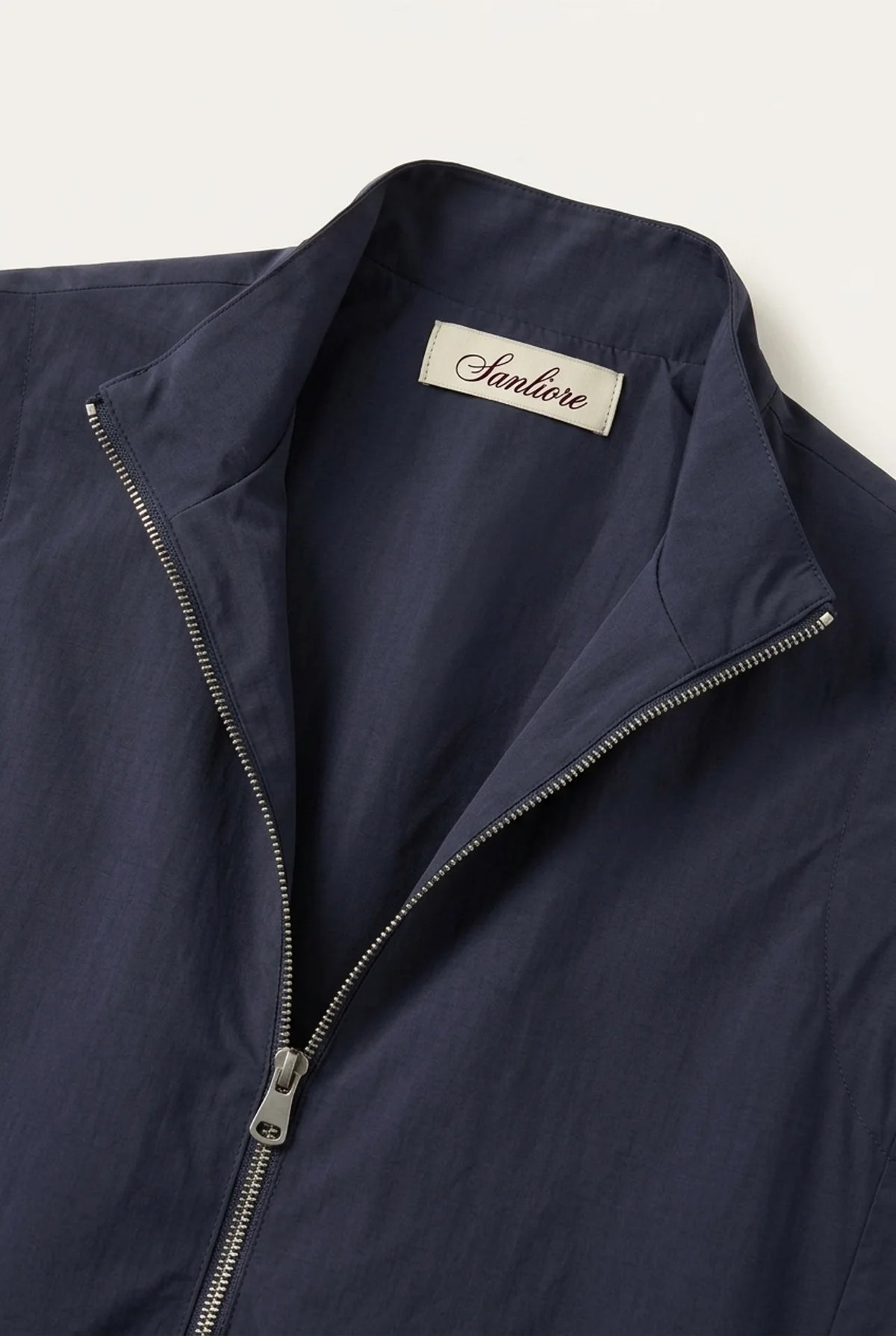 Lecco Stand-Collar Zip Vest Navy