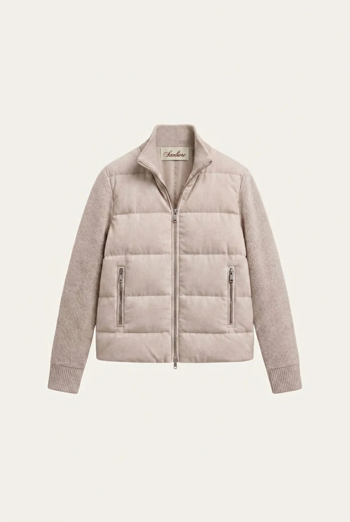 Modena Quilted Knit Jacket Ivory
