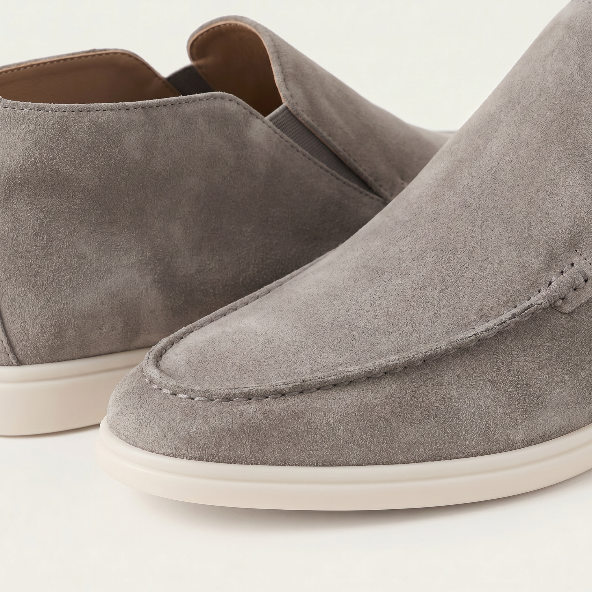 Milano City Loafer Suede Stone Grey
