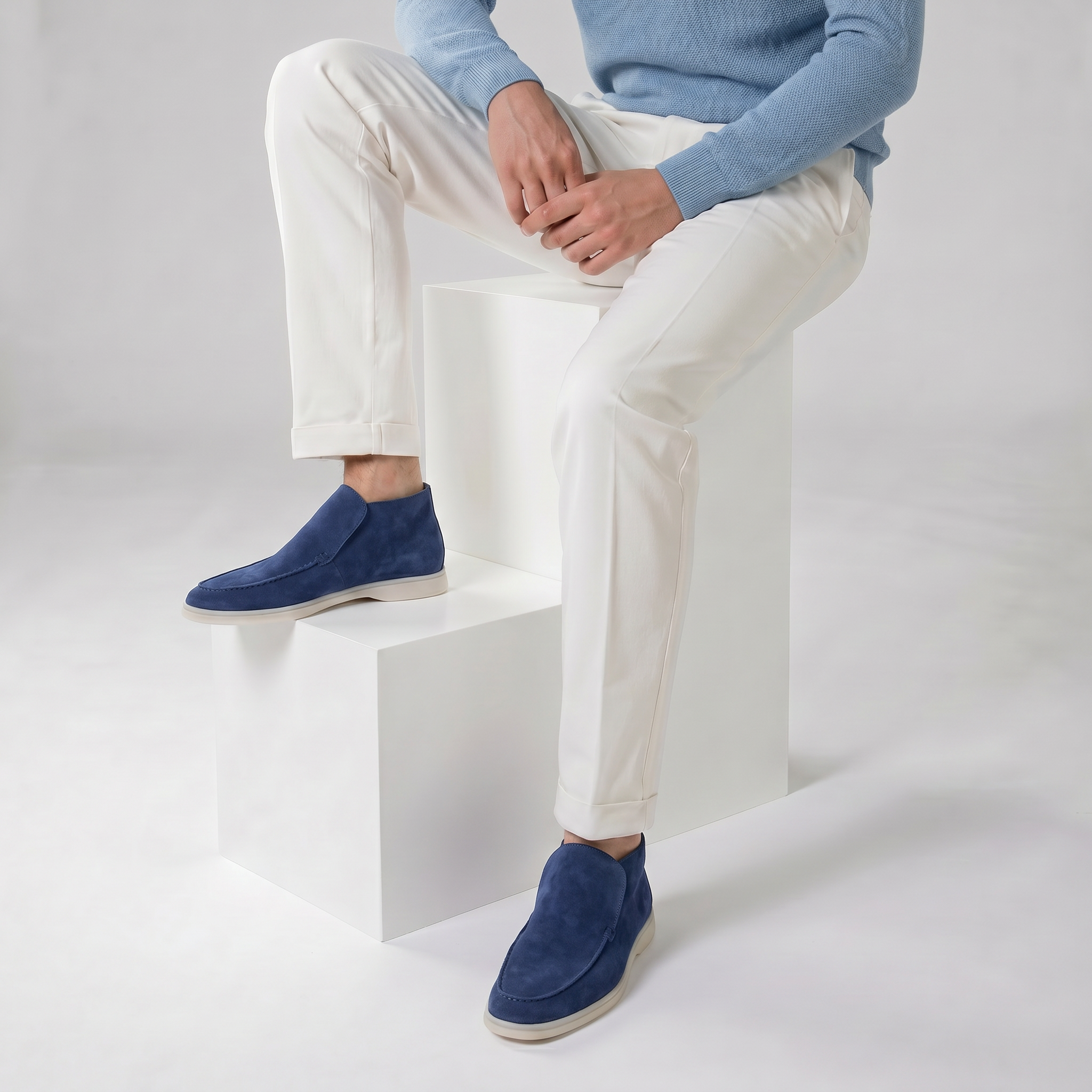 Milano City Loafer Suede Cobalt Blue