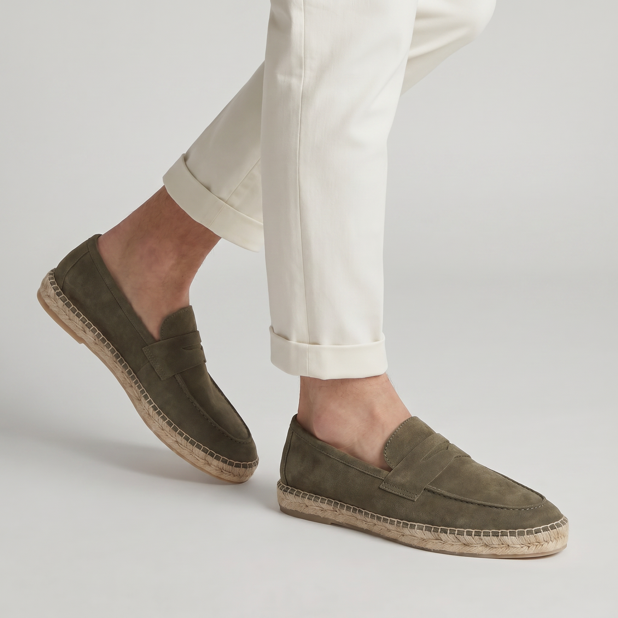 Ravello Espadrille Loafer Suede Olive