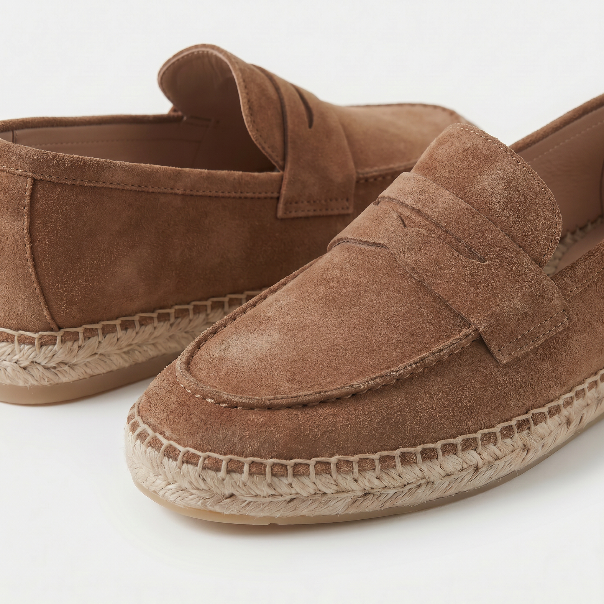 Ravello Espadrille Loafer Suede Warm Tobacco