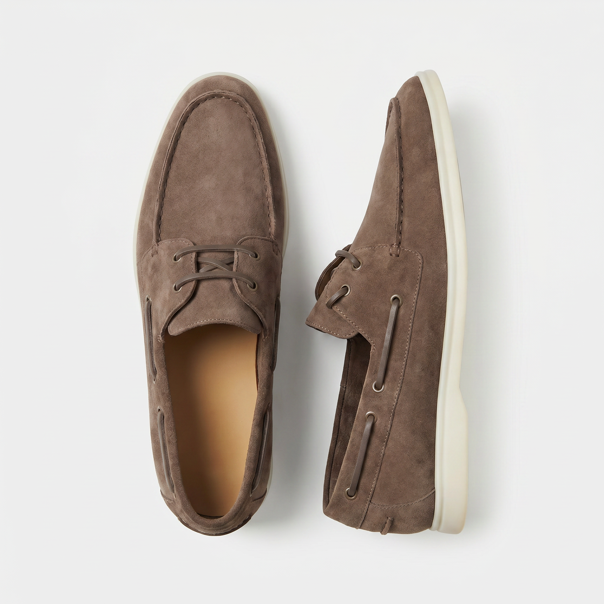 Portofino Boat Shoe Suede Stone Taupe