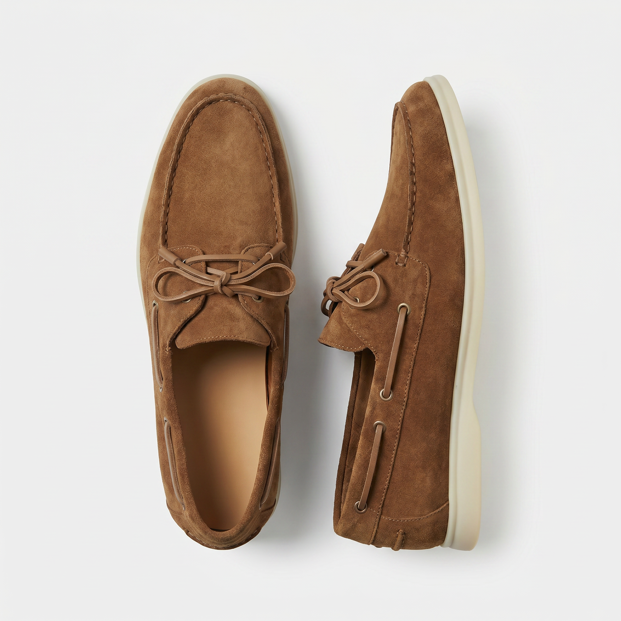 Portofino Boat Shoe Suede Warm Camel