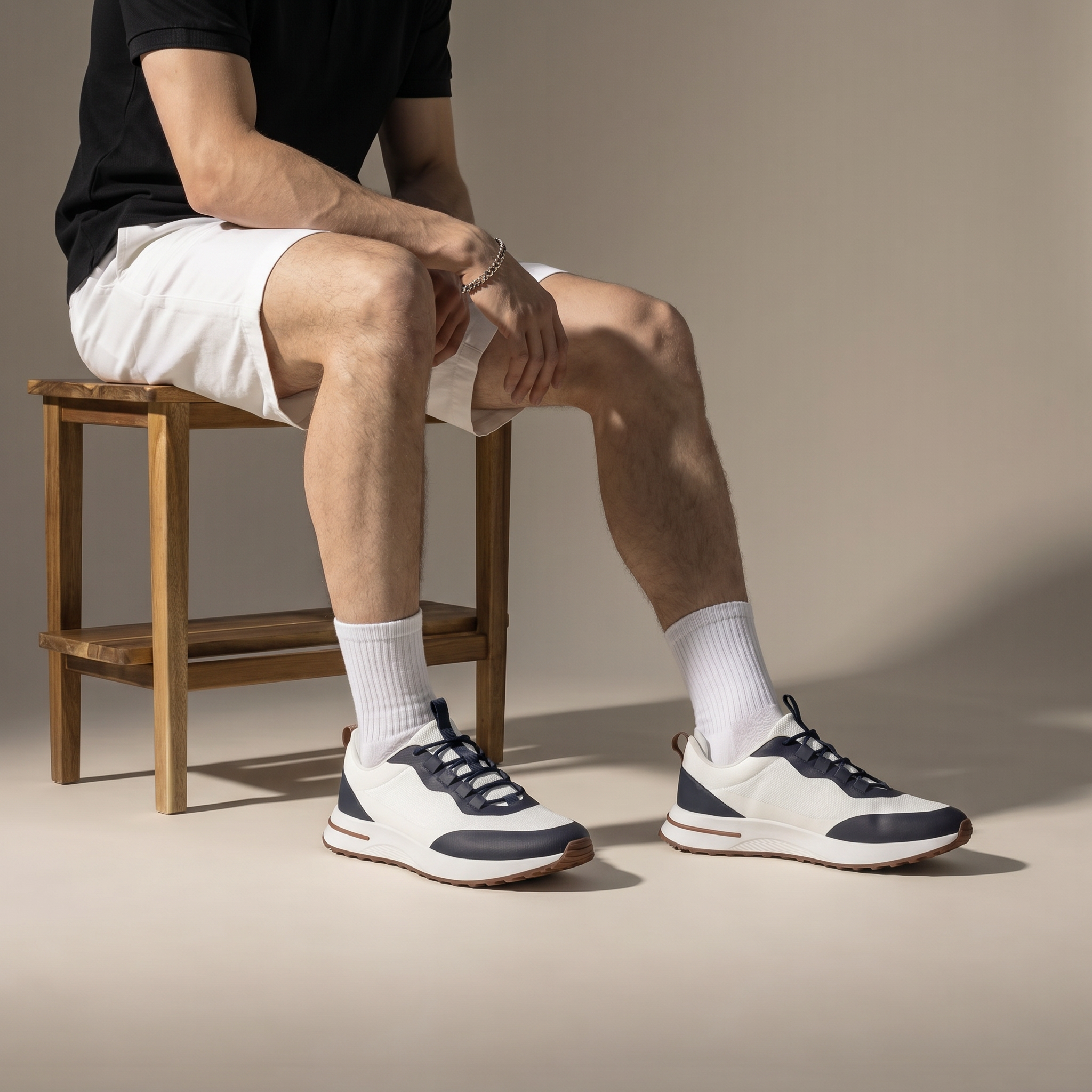 Palazzo Runner II Mesh White Midnight Navy