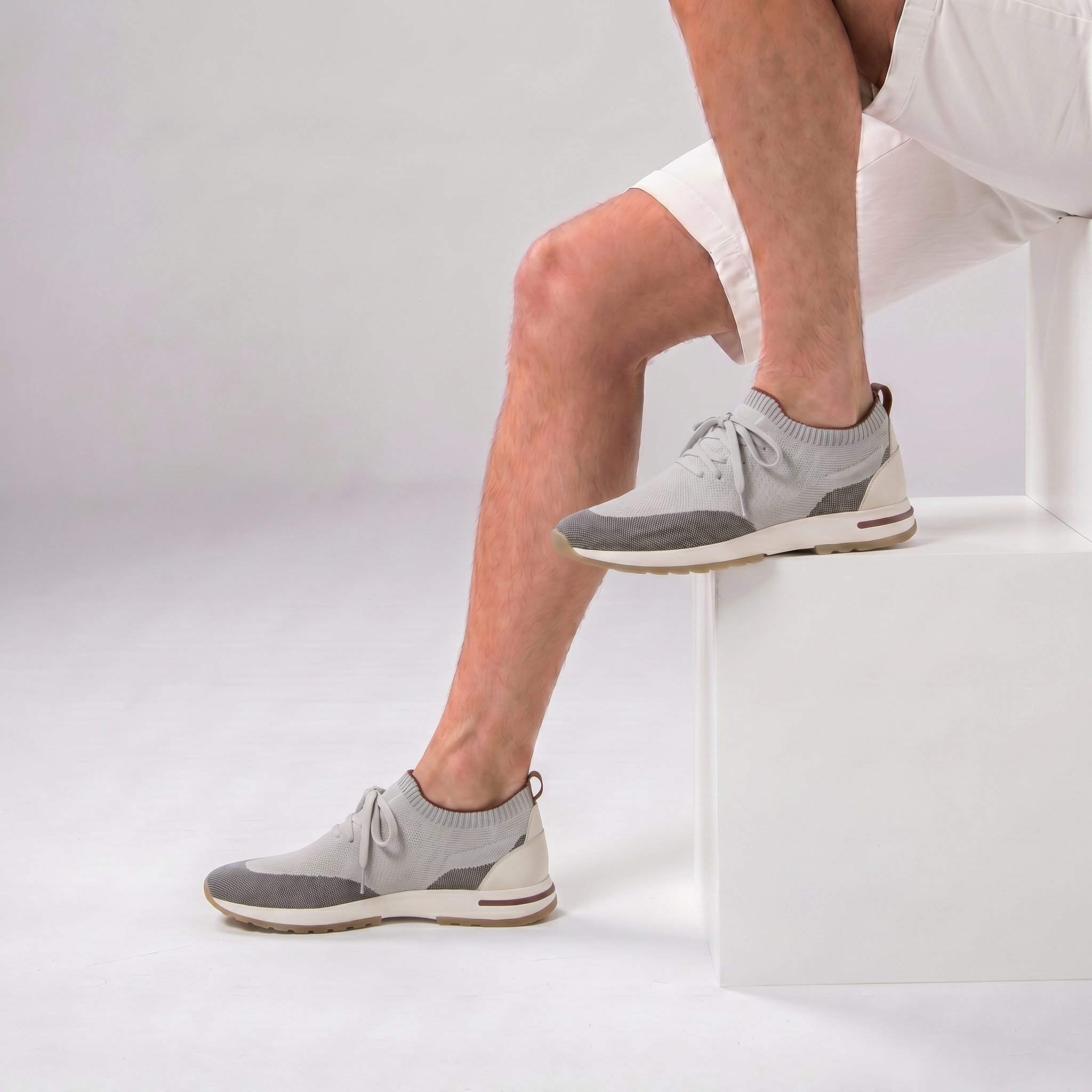 Siena Knit Sneaker Grey Melange