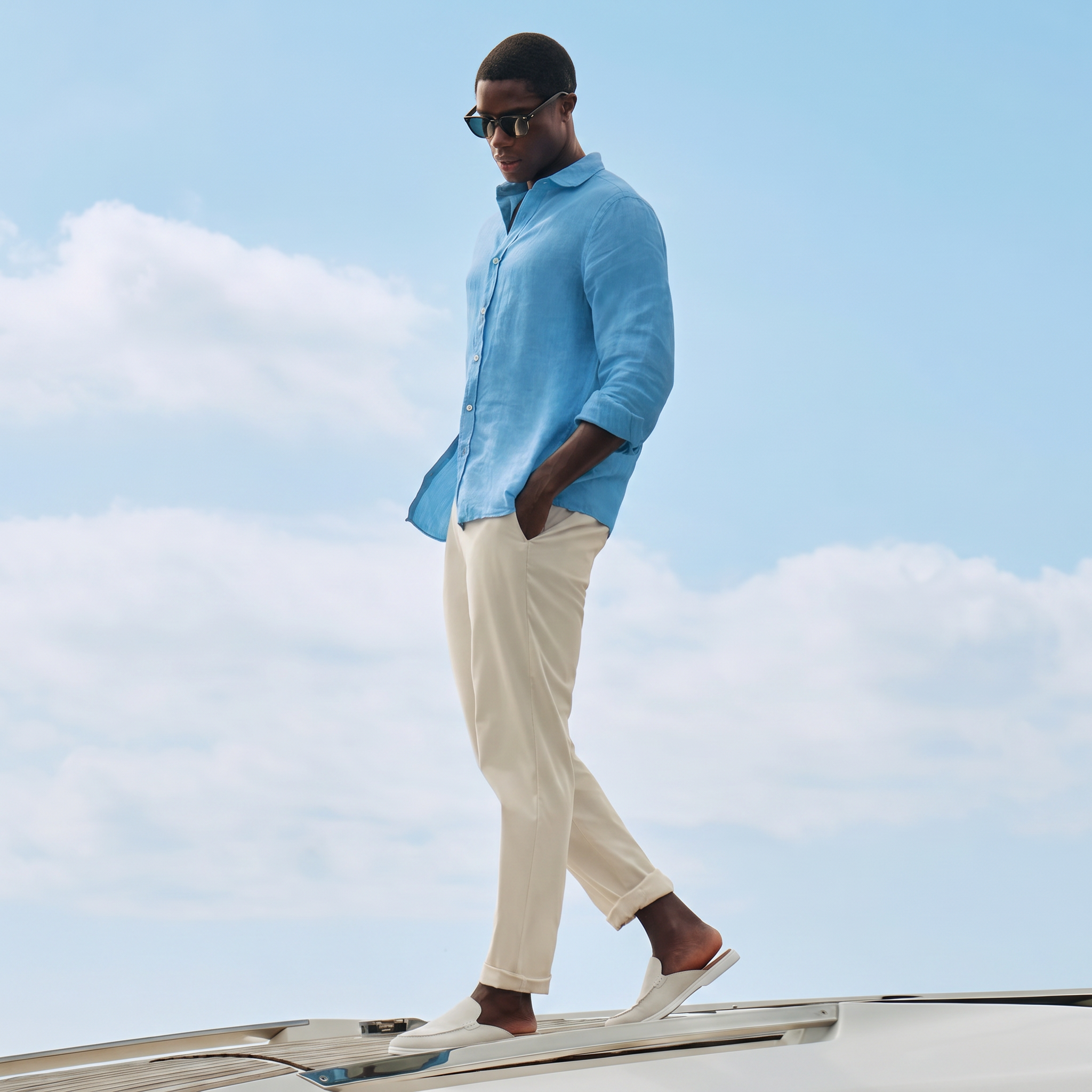 Positano Suede Mule Chalk White