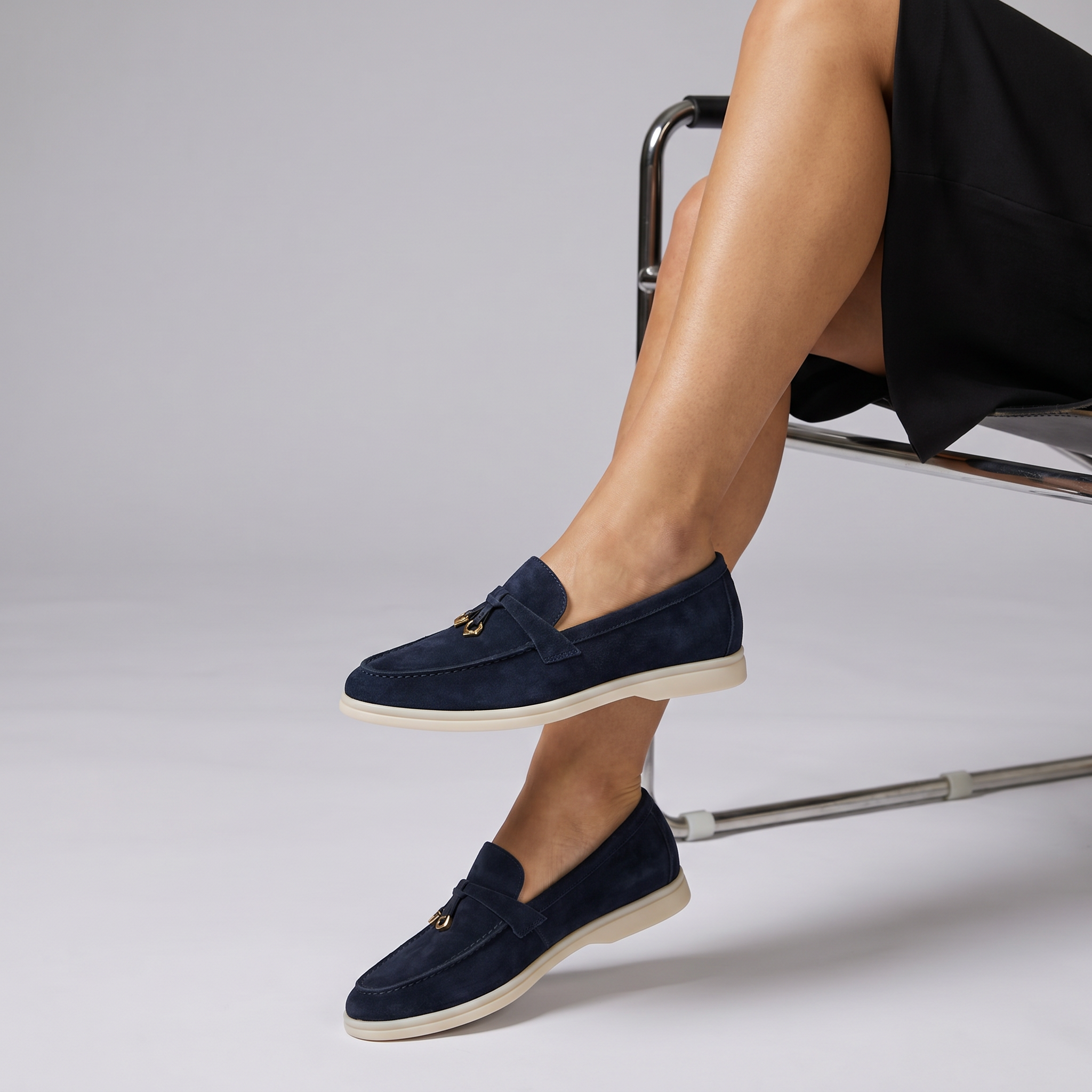 Como Suede Loafer Women Navy