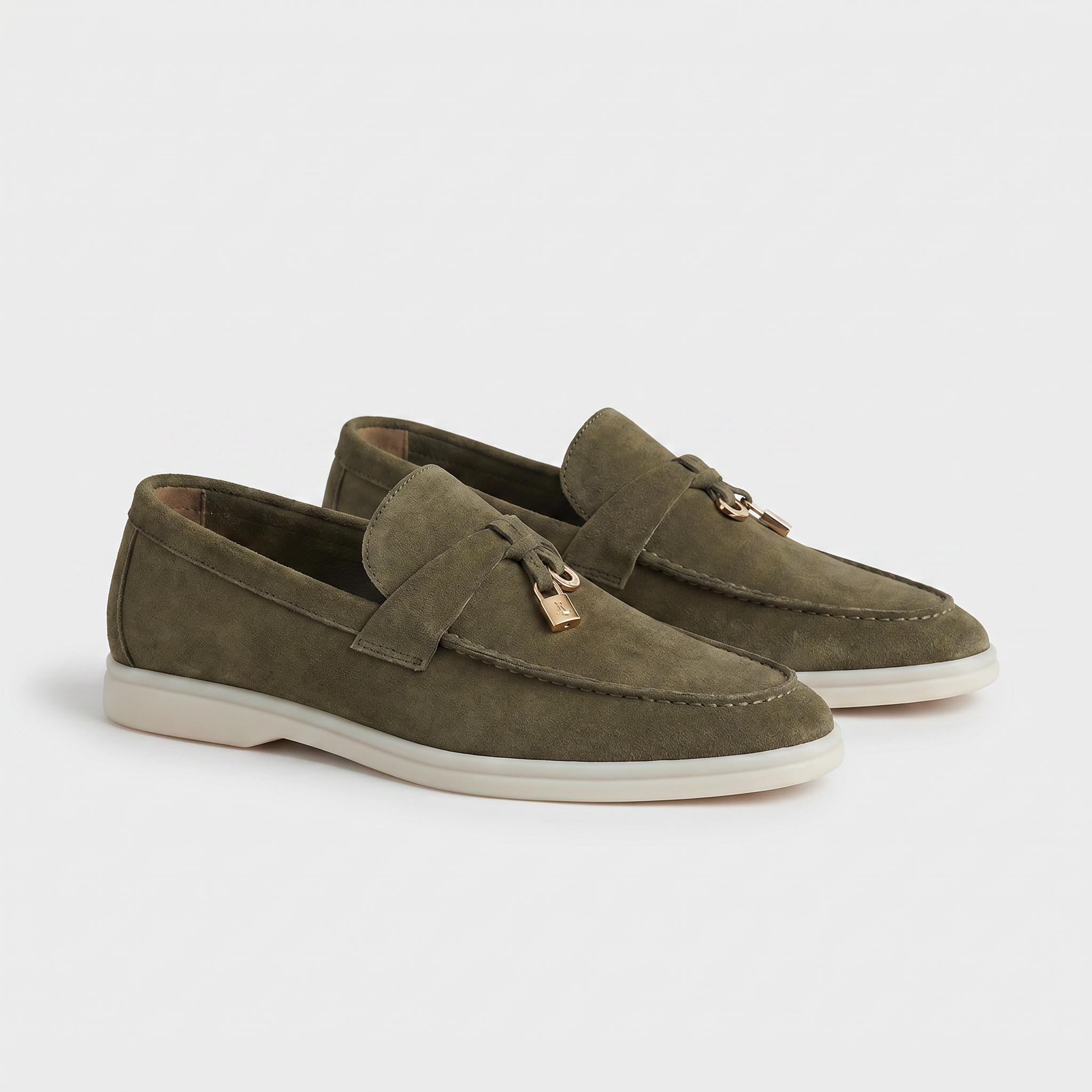 Como Suede Loafer Women Army Green