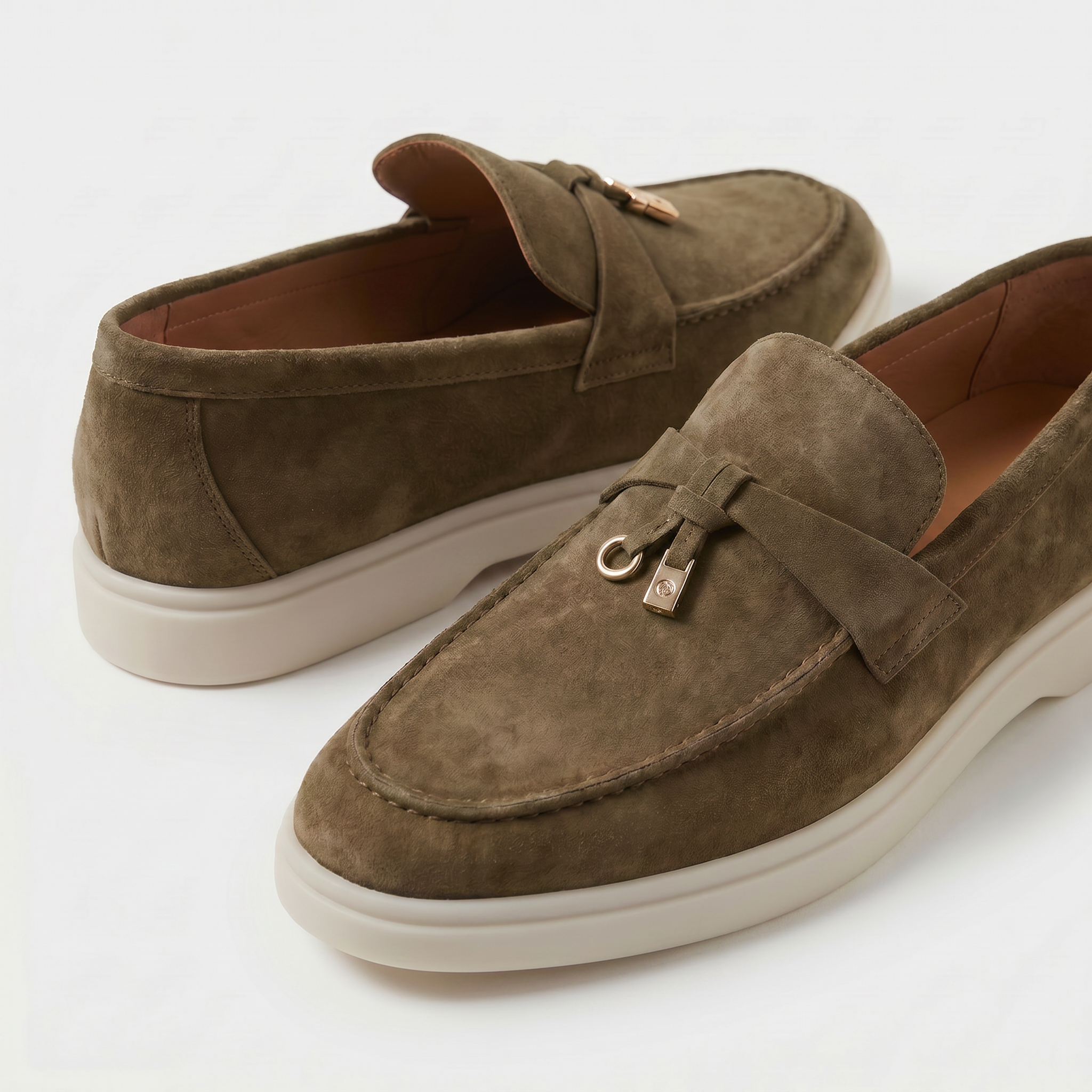 Como Suede Loafer Women Army Green
