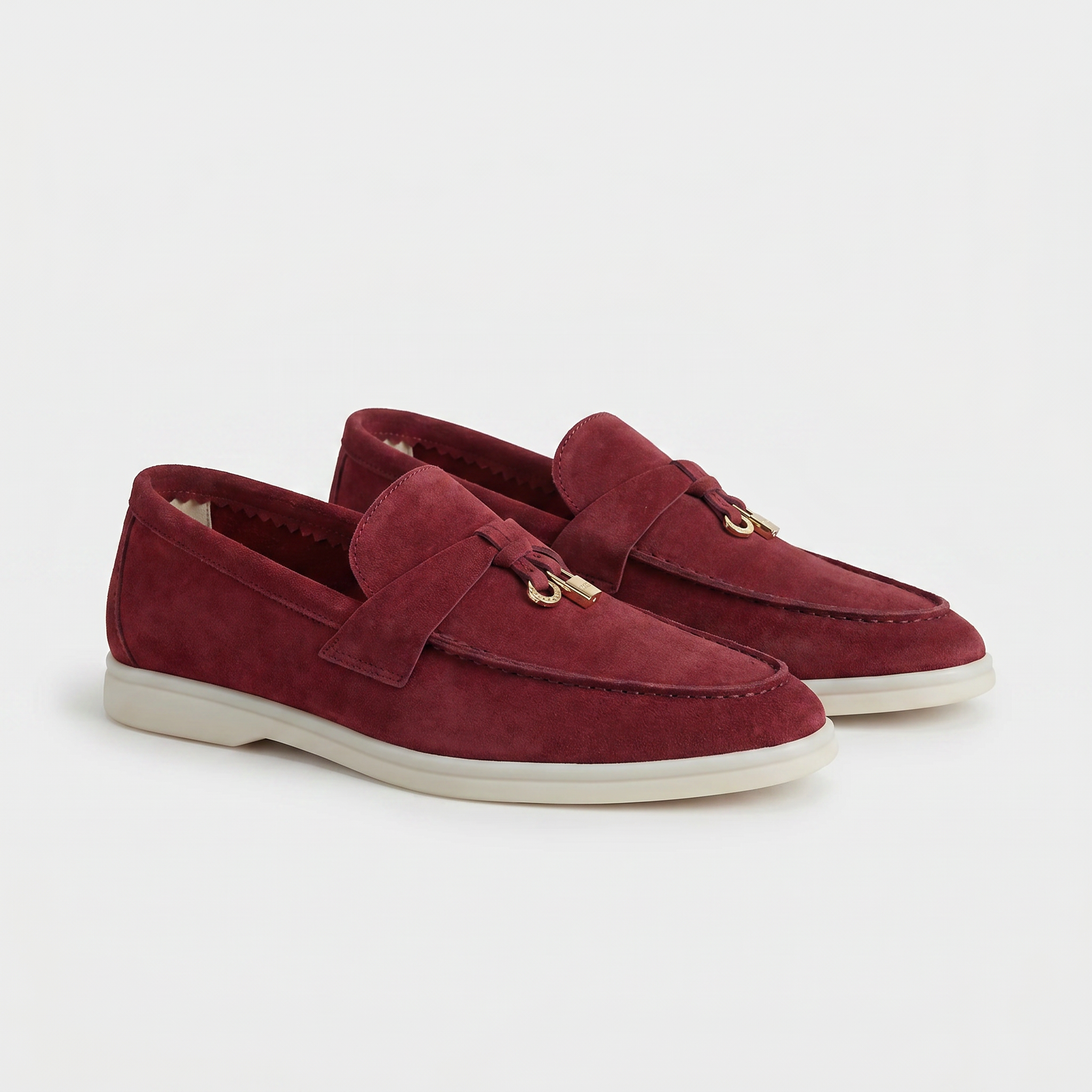 Wildleder Loafer Damen Bordeaux