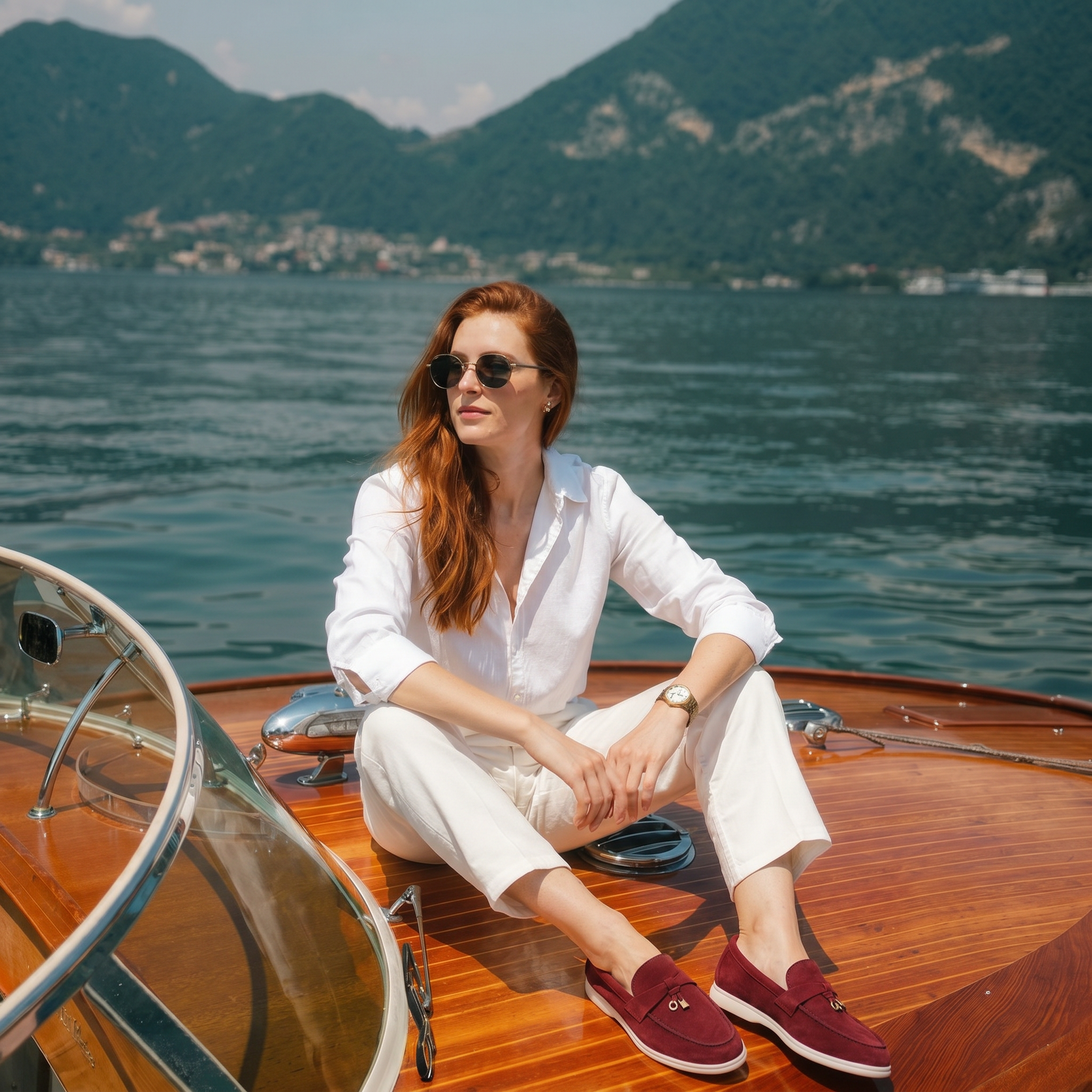 Wildleder Loafer Damen Bordeaux