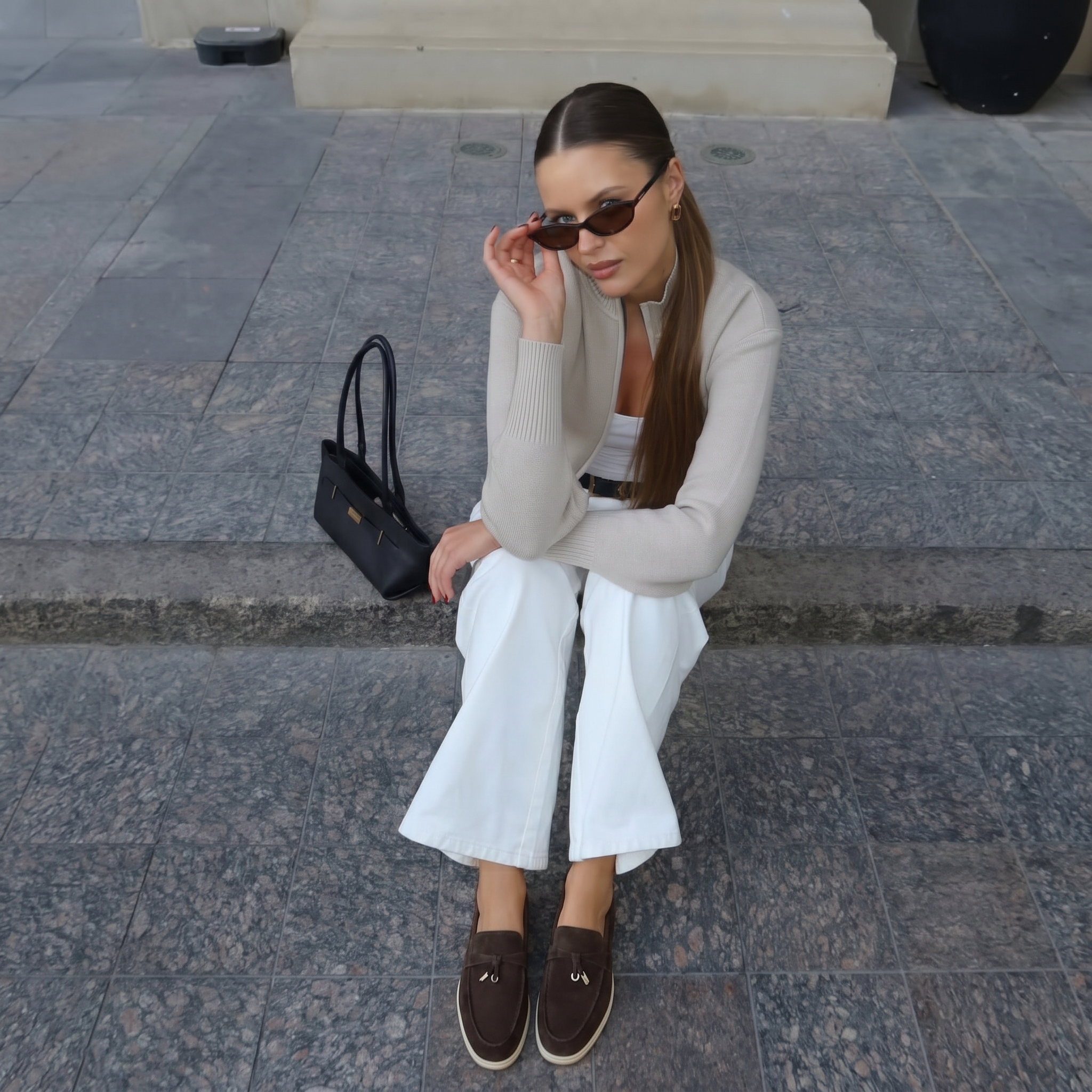 Como Suede Loafer Women Dark Brown