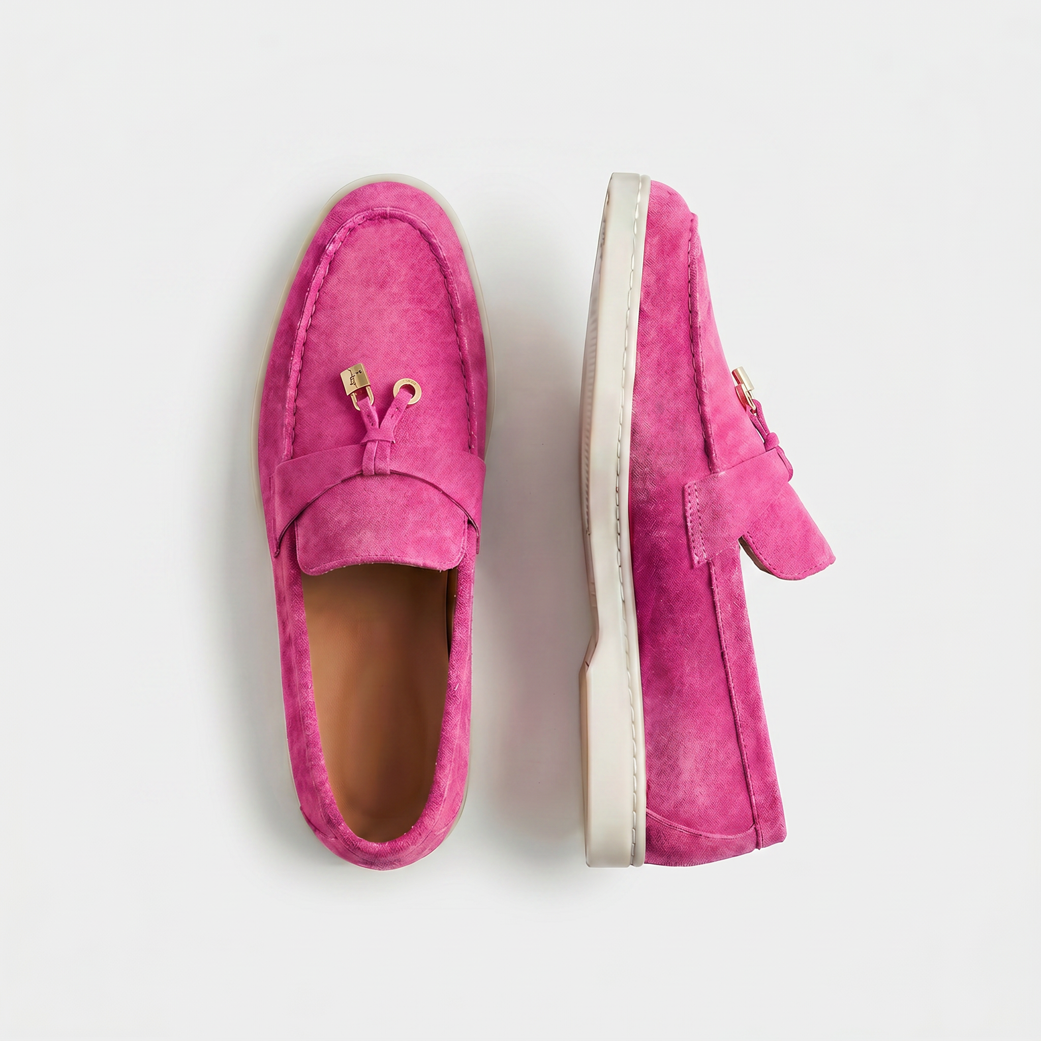 Como Suede Loafer Women Fuchsia