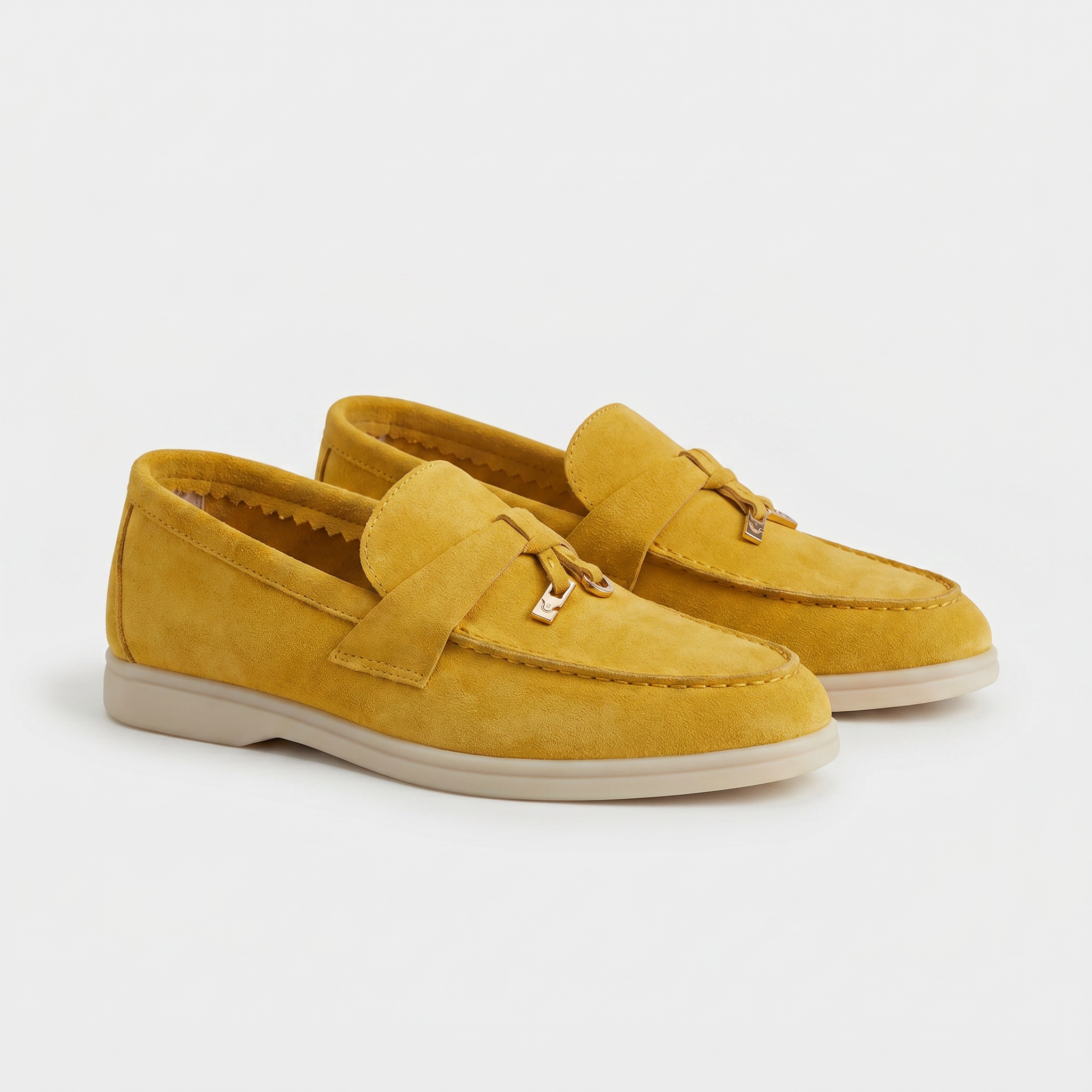 Como Suede Loafer Women Yellow