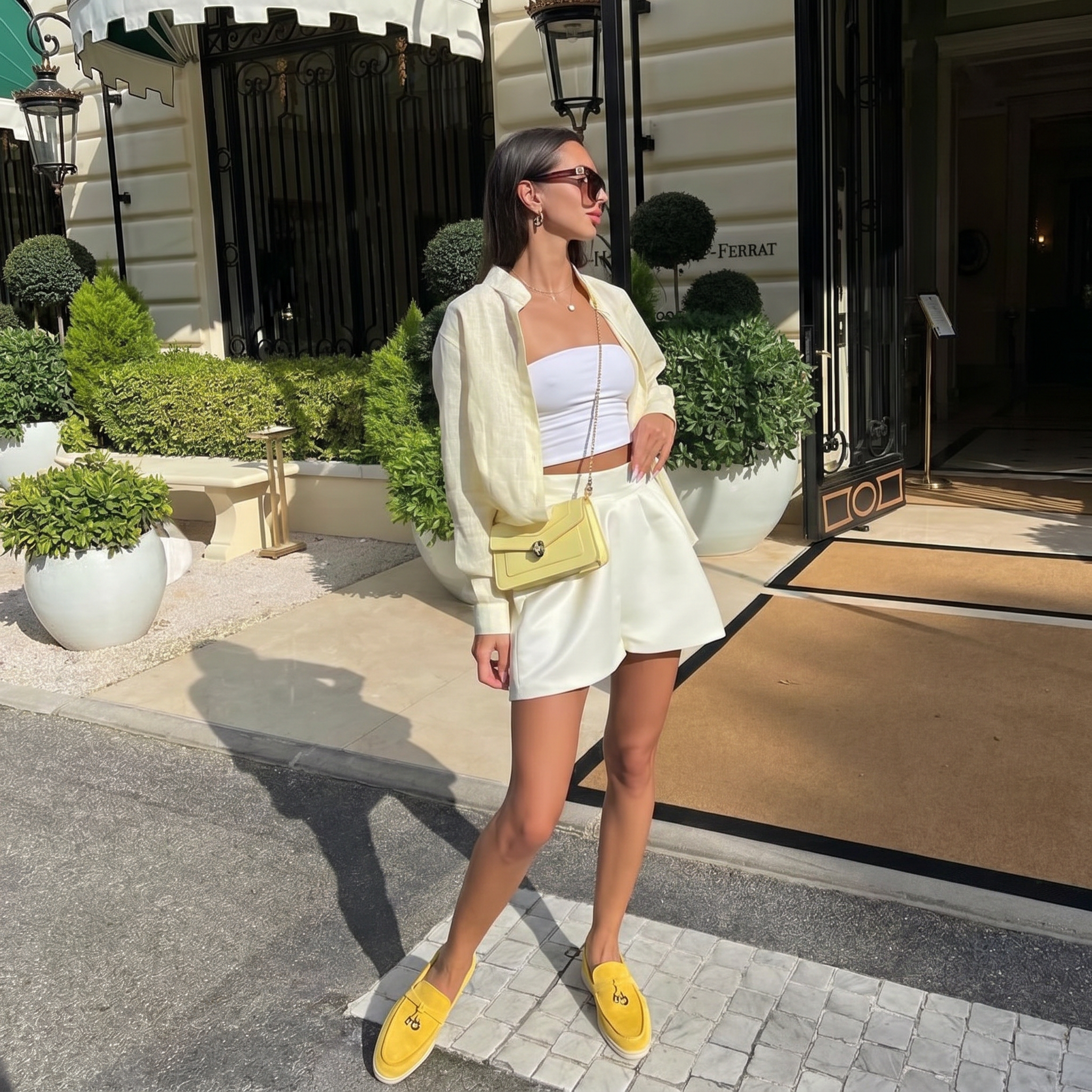 Como Suede Loafer Women Yellow