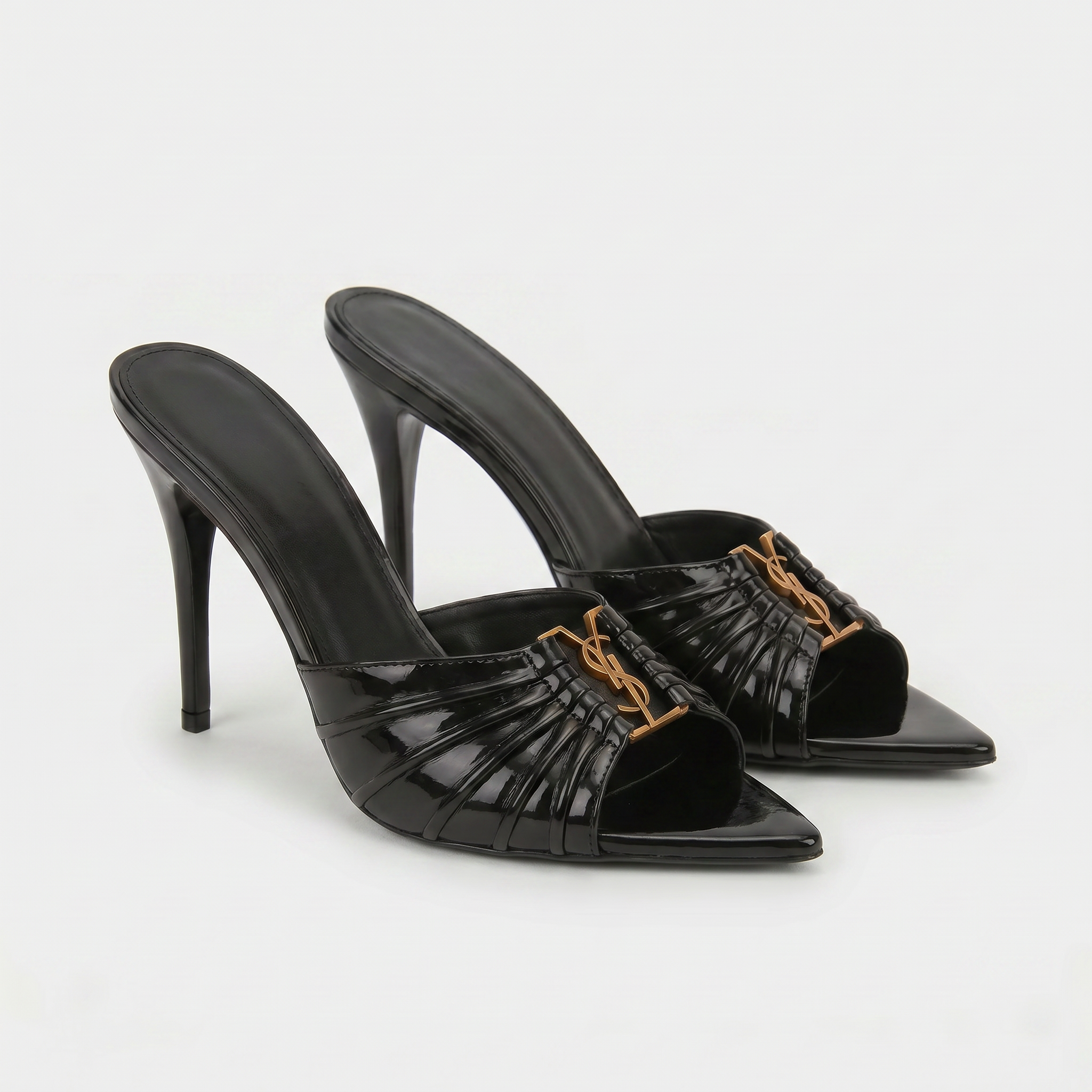 Capri Patent High Heels Black